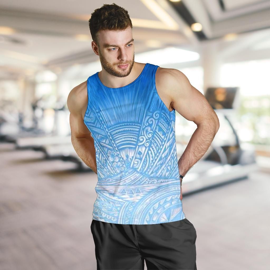 New Zealand Auckland Men Tank Top Blue Rugby - Vibe Hoodie Shop