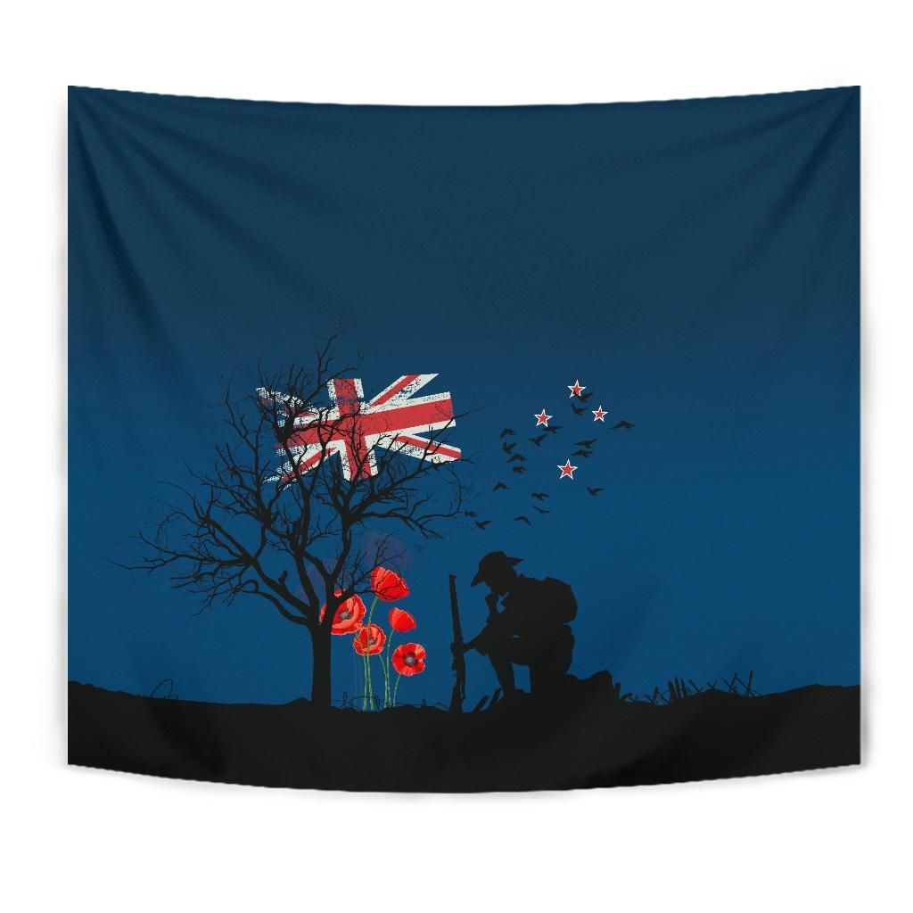 Remembering The ANZACs New Zealand Tapestry - Vibe Hoodie Shop