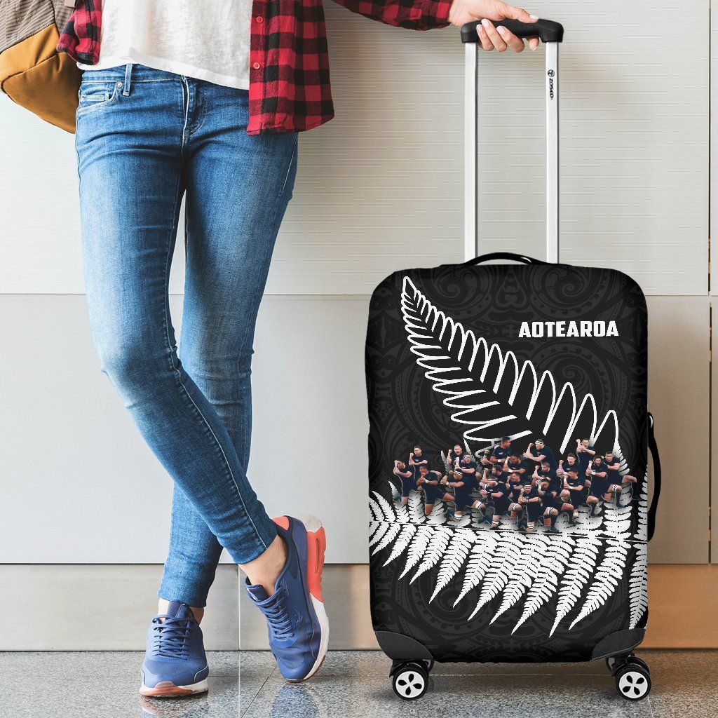 New Zealand Haka Rugby Luggage Covers - Best Silver Fern Black - Vibe Hoodie Shop