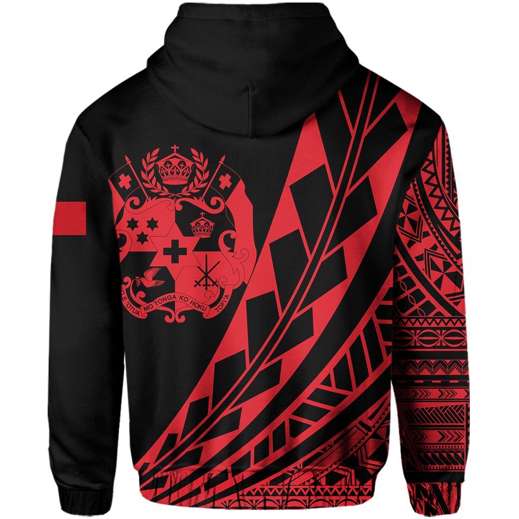 Tonga Zip Hoodie - Nesian Red - Vibe Hoodie Shop