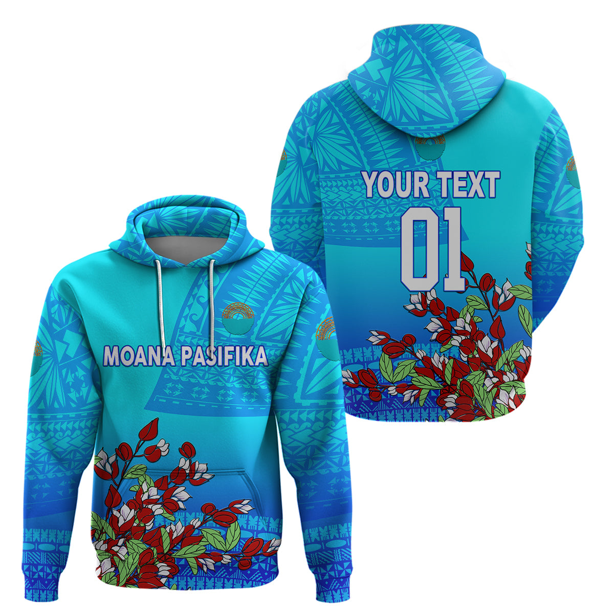 (Custom Personalised) Moana Pasifika Super Rugby Tapa Pacific Island Tagimaucia Flower Hoodie LT8 - Vibe Hoodie Shop