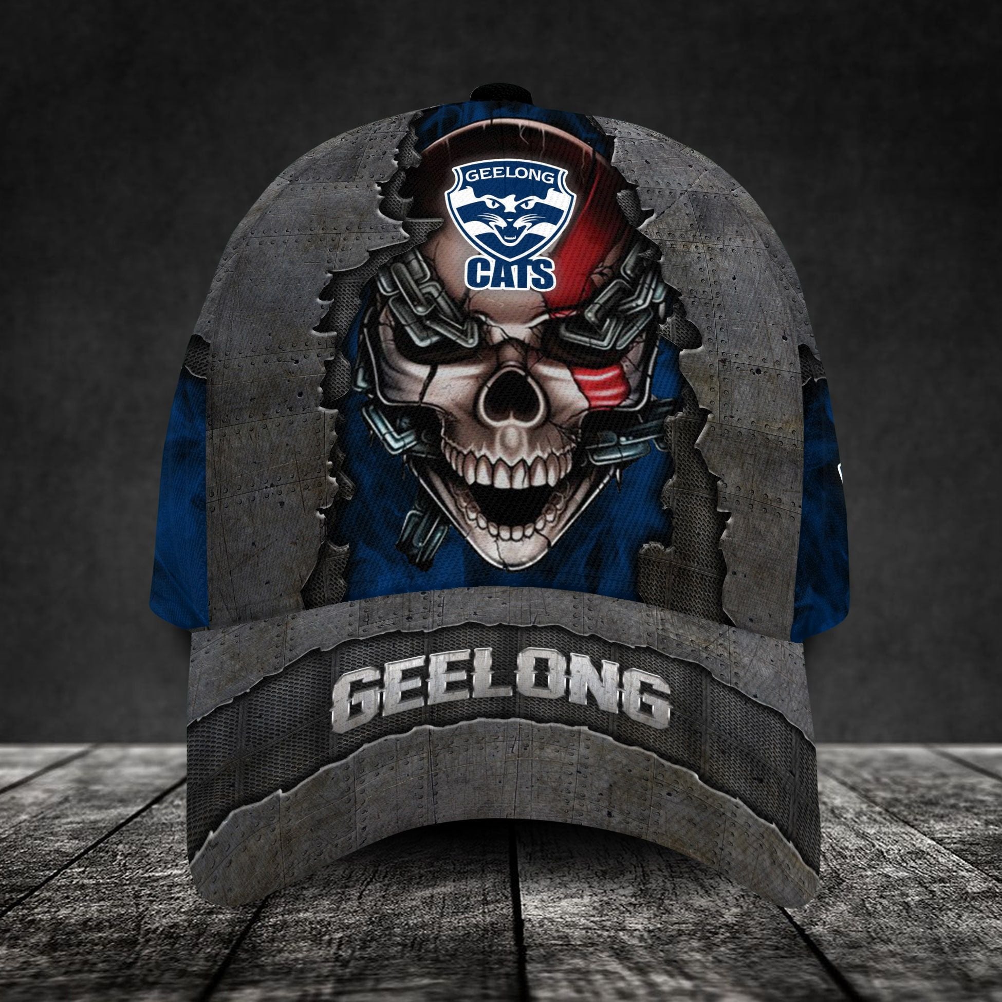 Geelong Football Club 3D Metal Skull Personalized Classic Cap 02 LT10 - Vibe Hoodie Shop