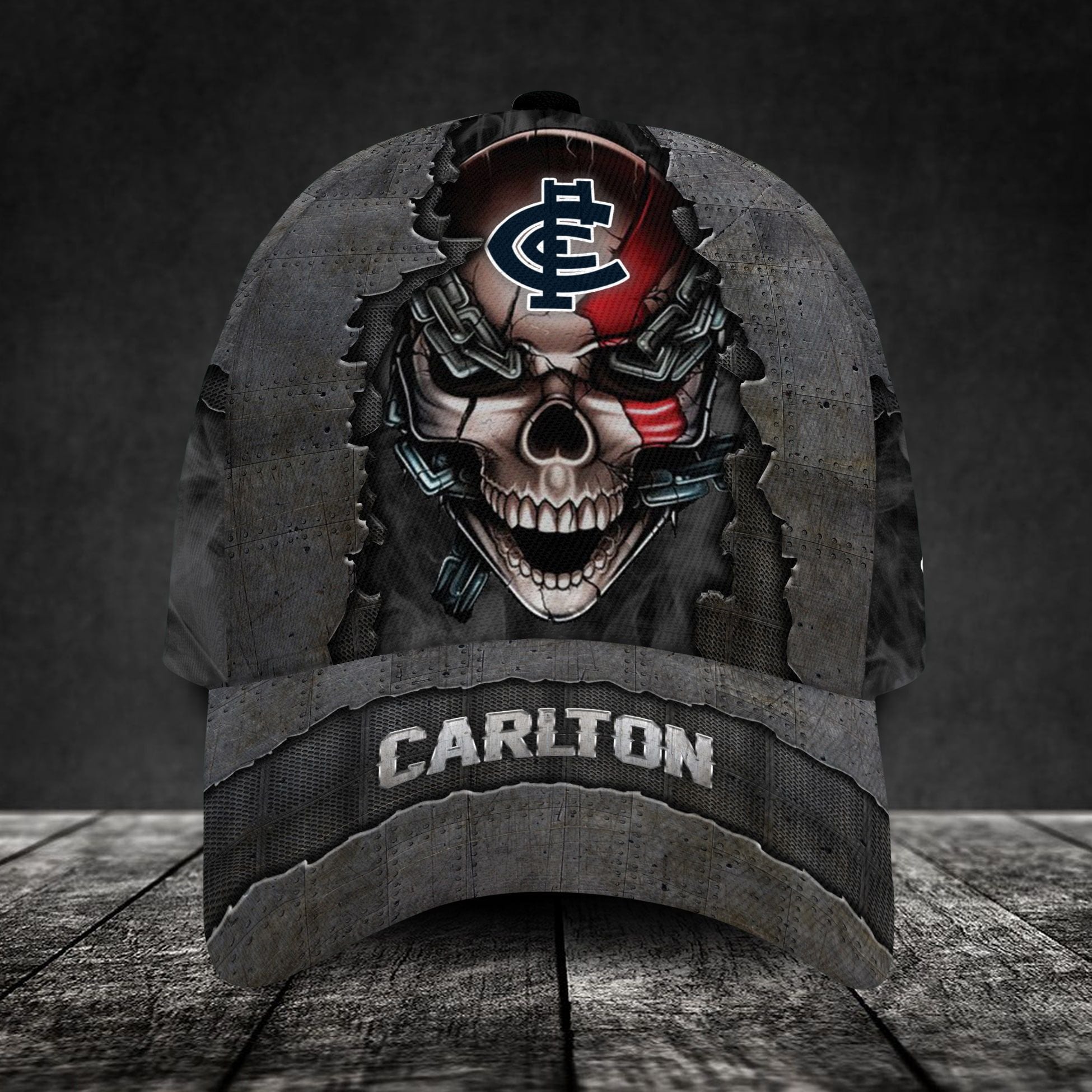 Carlton Football Club 3D Metal Skull Personalized Classic Cap 02 LT10 - Vibe Hoodie Shop