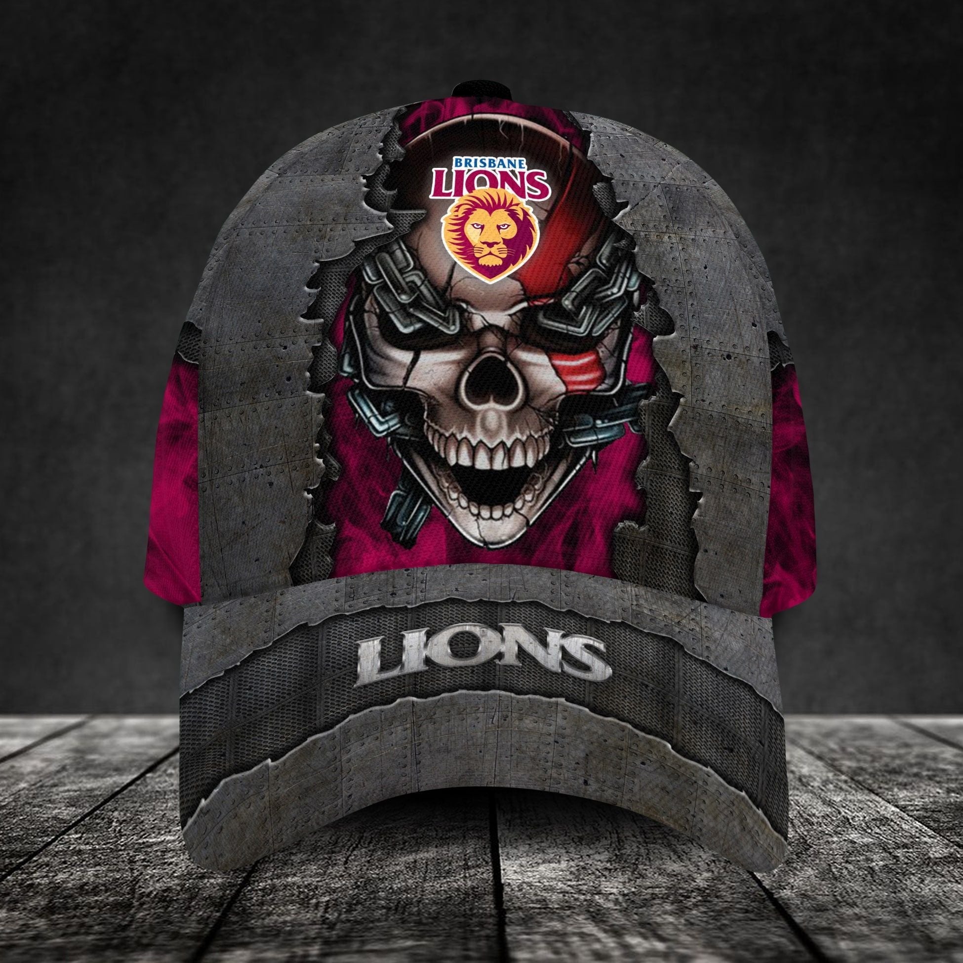 Brisbane Lions Football Club 3D Metal Skull Personalized Classic Cap 02 LT10 - Vibe Hoodie Shop