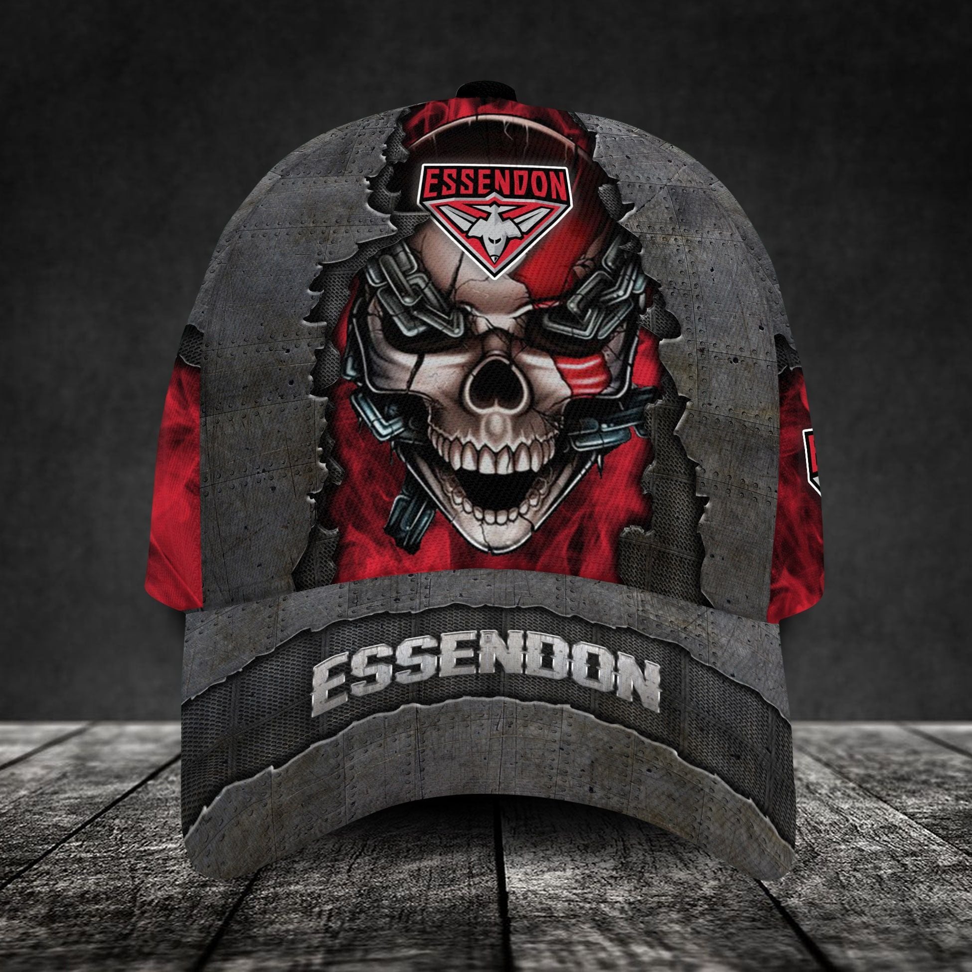 Essendon Football Club 3D Metal Skull Personalized Classic Cap 02 LT10 - Vibe Hoodie Shop