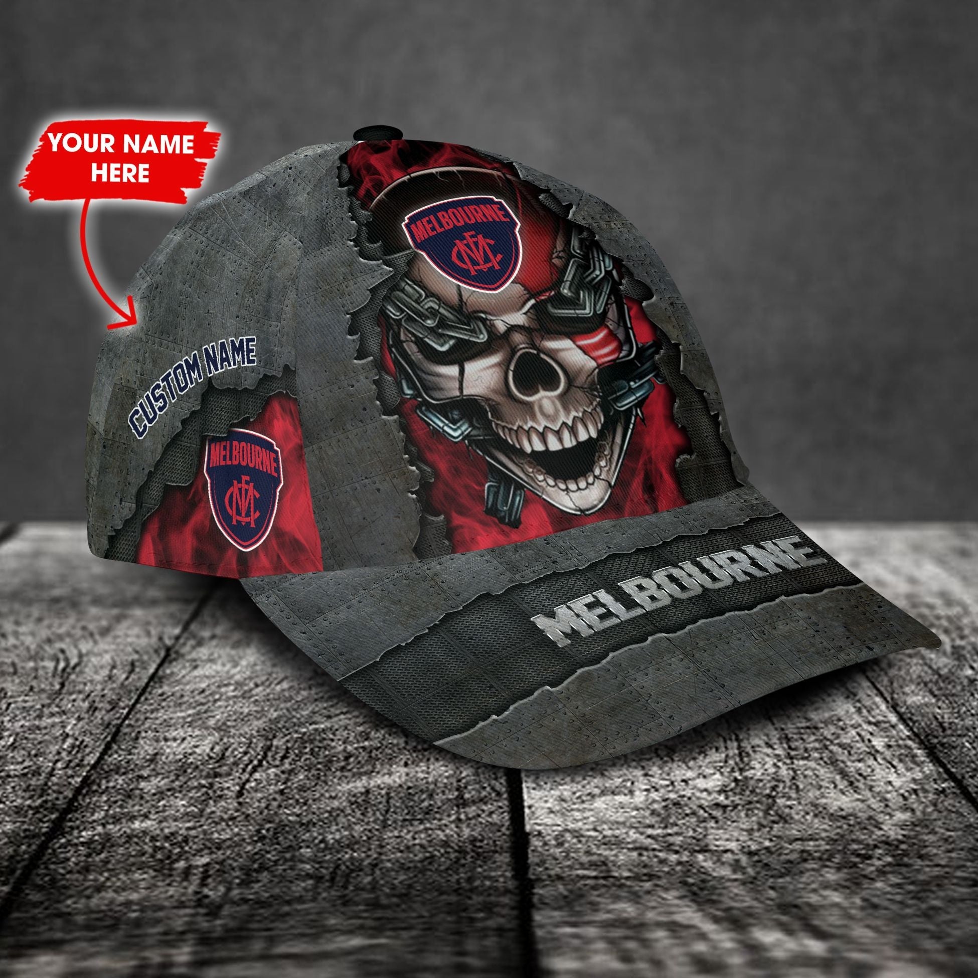 Melbourne Football Club 3D Metal Skull Personalized Classic Cap 02 LT10 - Vibe Hoodie Shop