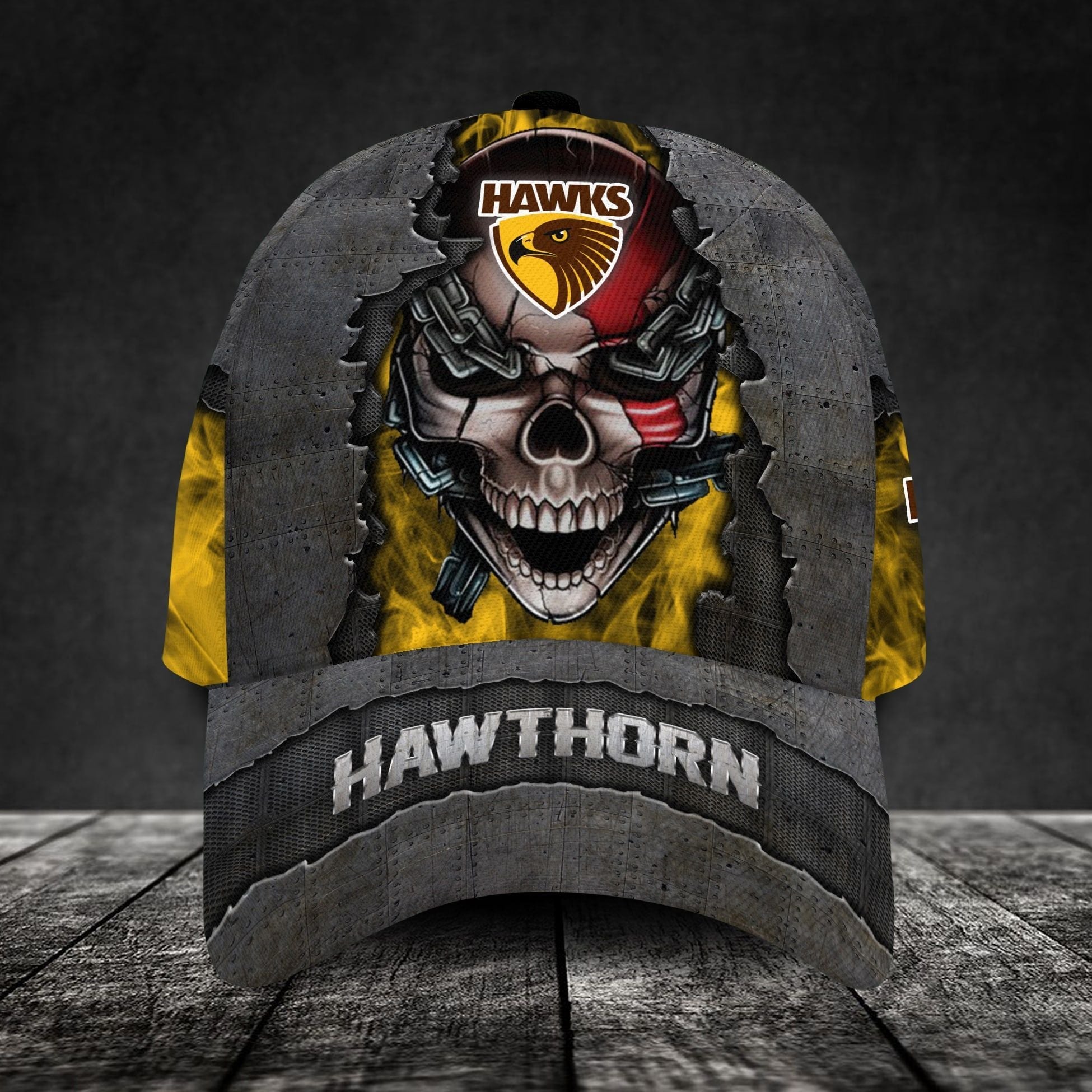 Hawthorn Football Club 3D Metal Skull Personalized Classic Cap 02 LT10 - Vibe Hoodie Shop