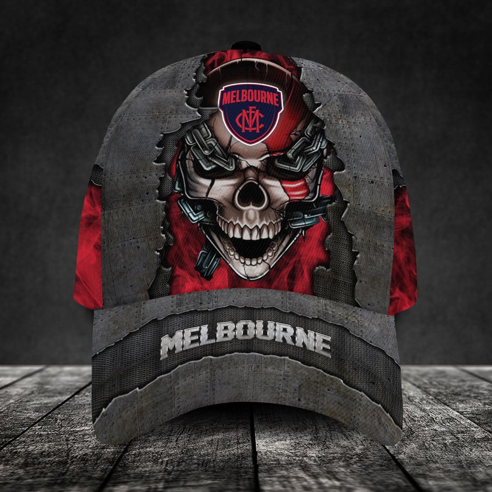 Melbourne Football Club 3D Metal Skull Personalized Classic Cap 02 LT10 - Vibe Hoodie Shop