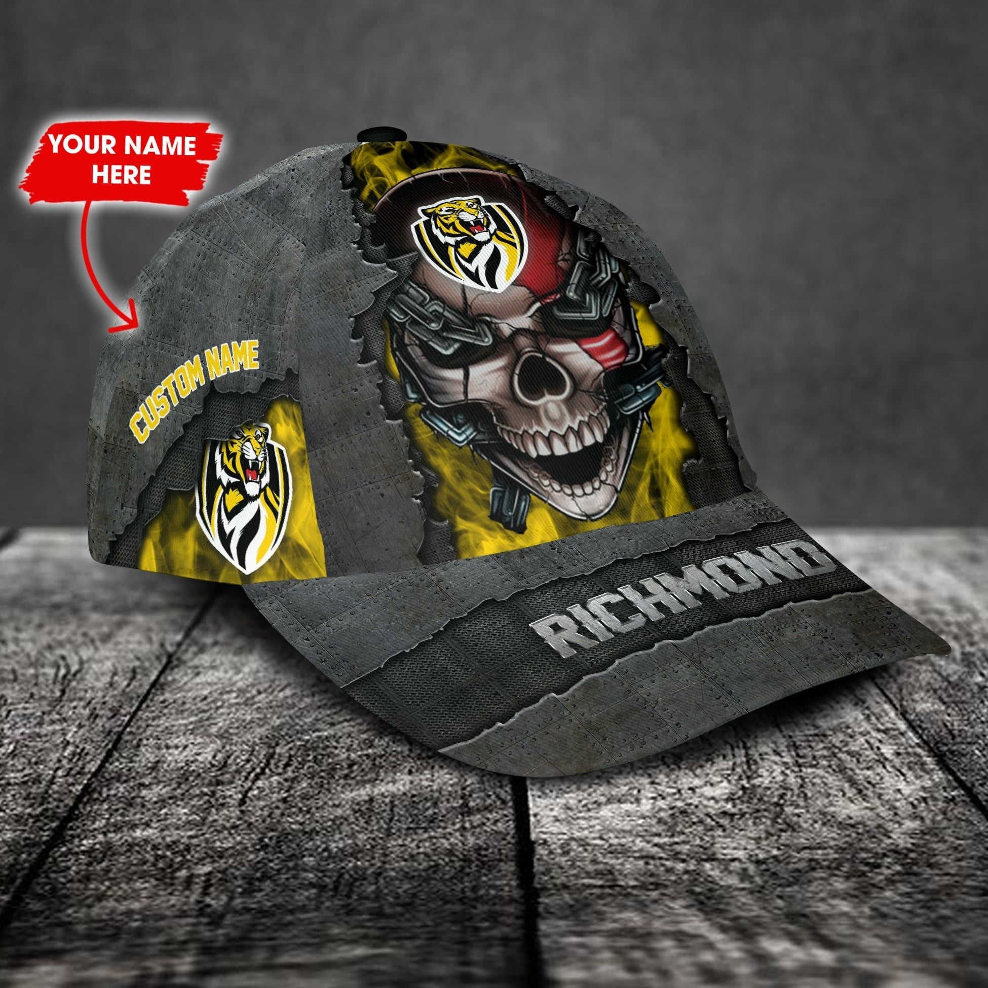 Richmond Football Club 3D Metal Skull Personalized Classic Cap 02 LT10 - Vibe Hoodie Shop