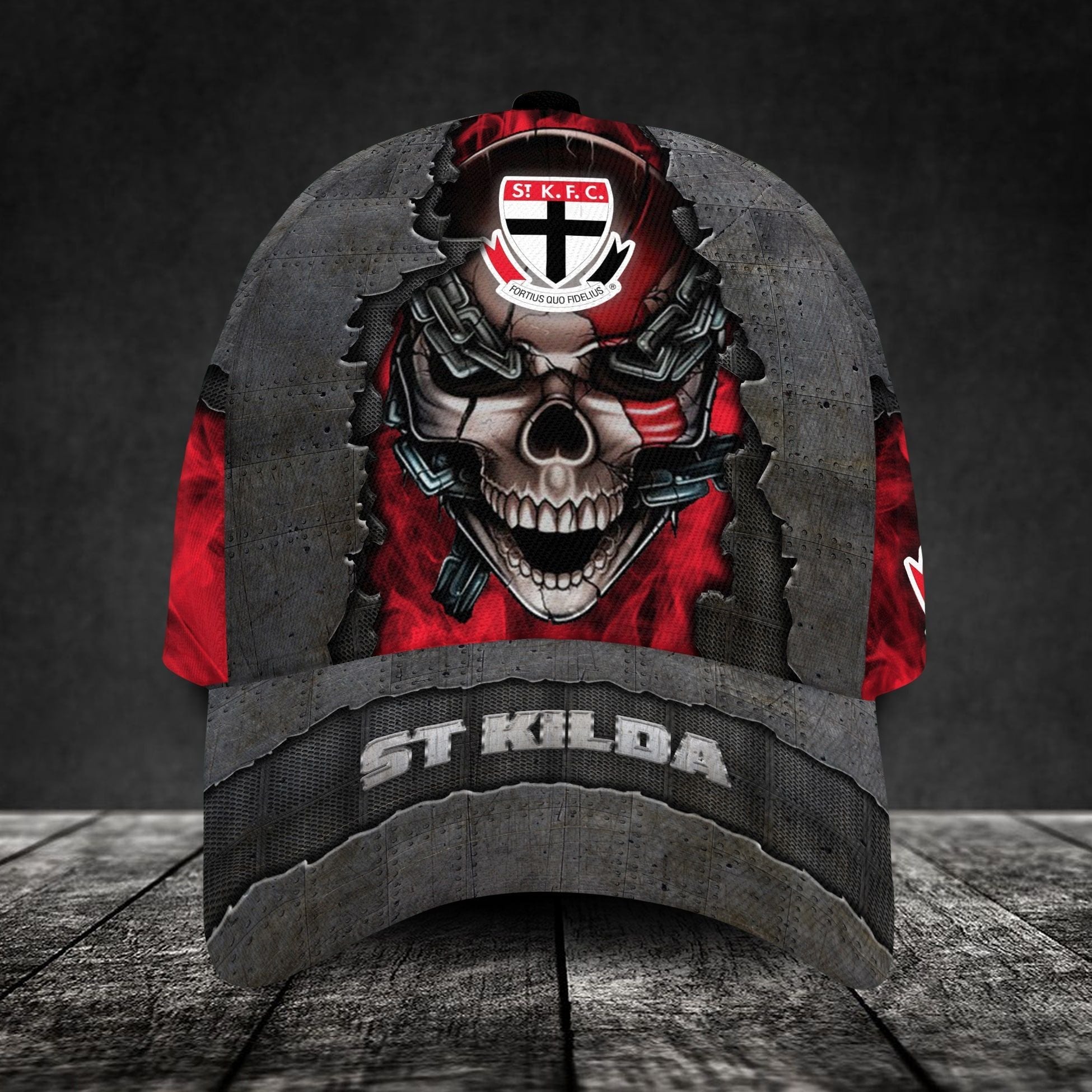 St Kilda Football Club 3D Metal Skull Personalized Classic Cap 02 LT10 - Vibe Hoodie Shop