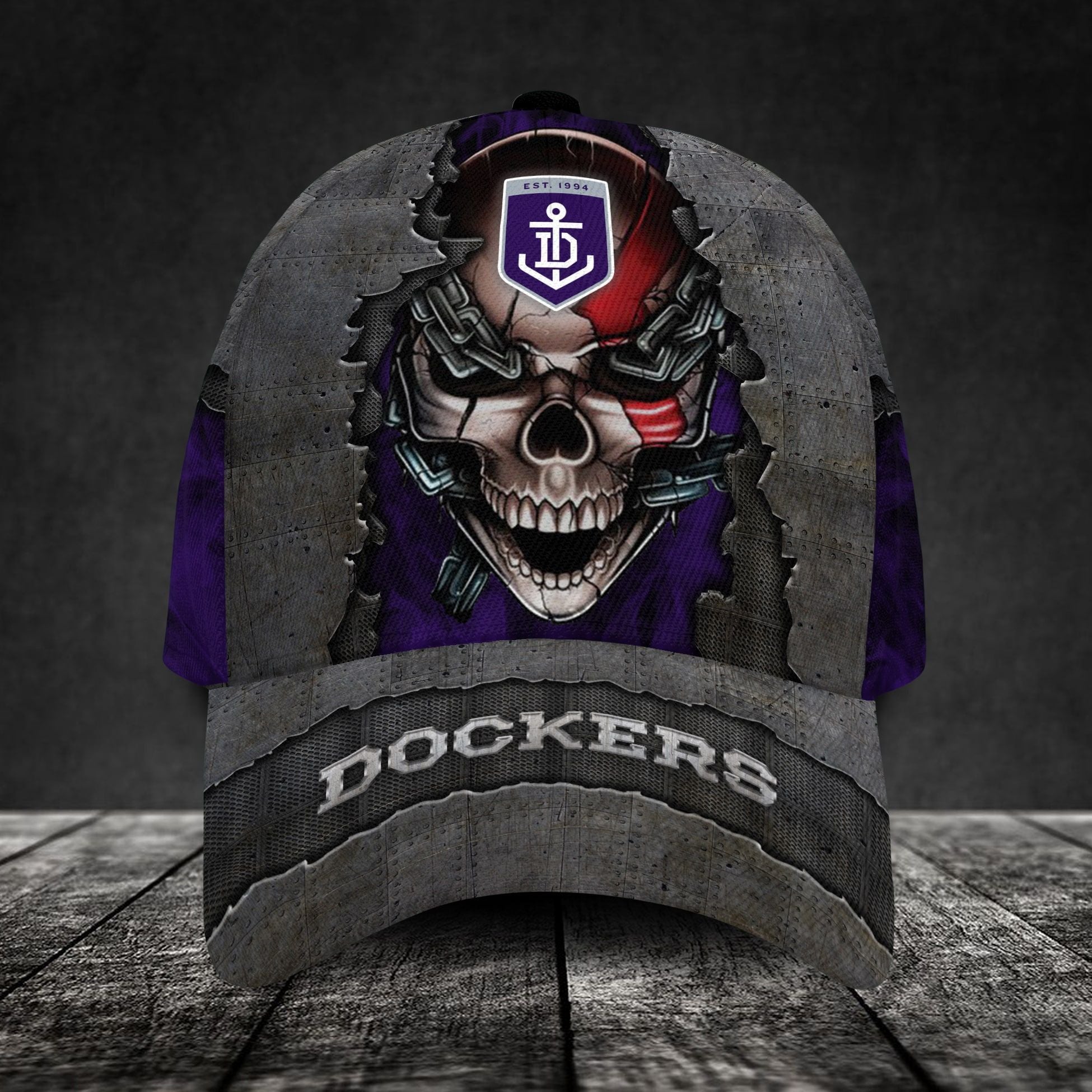 Fremantle Football Club 3D Metal Skull Personalized Classic Cap 02 LT10 - Vibe Hoodie Shop