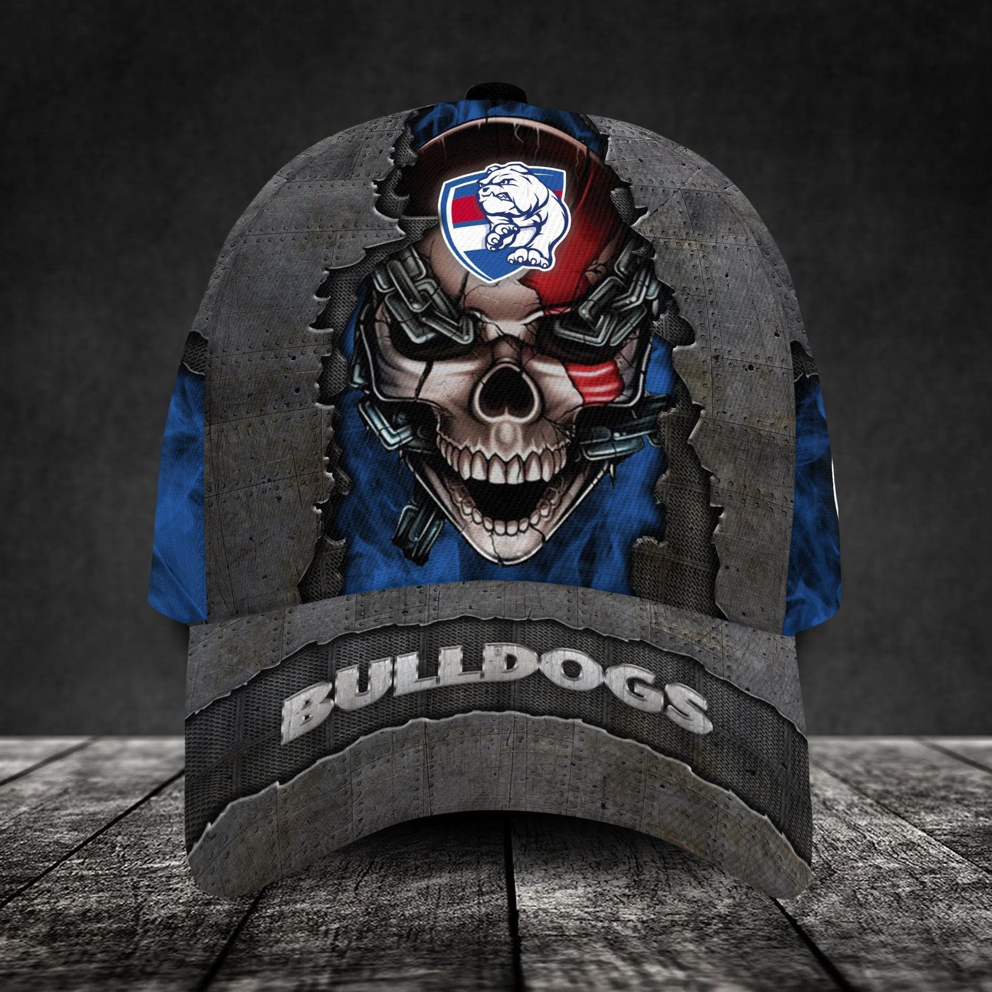 Western Bulldogs Football Club 3D Metal Skull Personalized Classic Cap 02 LT10 - Vibe Hoodie Shop