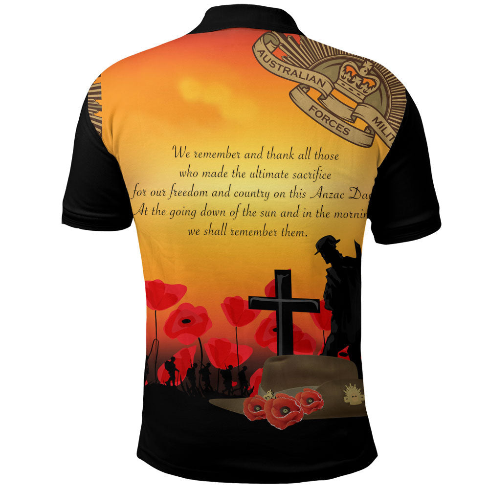 Vibe Hoodie Clothing - ANZAC Day We Shall Remember Them Polo Shirt - Vibe Hoodie Shop