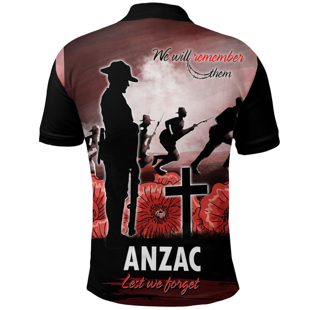 Vibe Hoodie Clothing - ANZAC Day We Will Remember Them Special Version Polo Shirt - Vibe Hoodie Shop