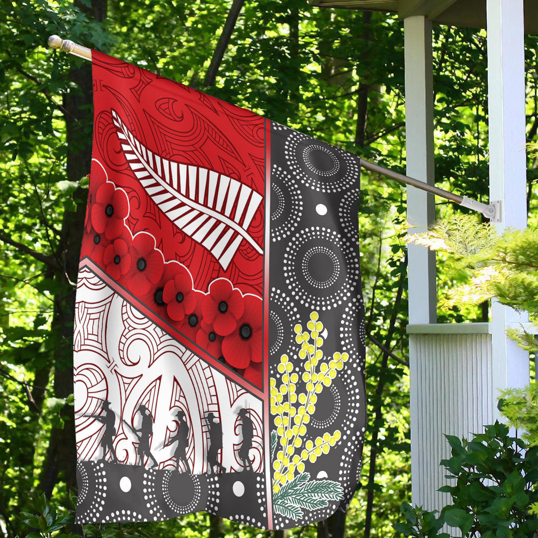 Vibe Hoodie Flag - Australia Indigenous and New Zealand Maori ANZAC (Red) Flag - Vibe Hoodie Shop