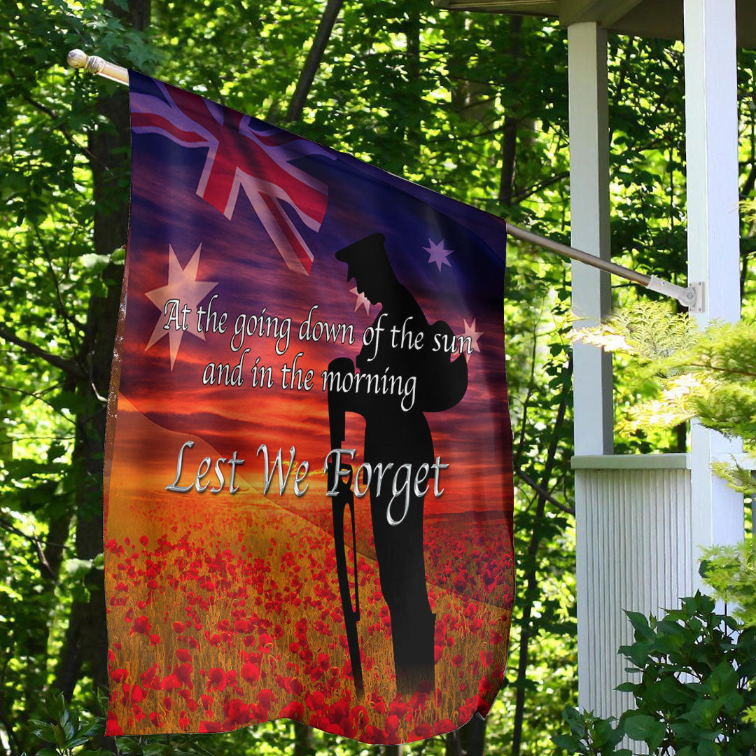 Vibe Hoodie Flag - Australia Lest We Forget Light Horse Silhouette Flag - Vibe Hoodie Shop