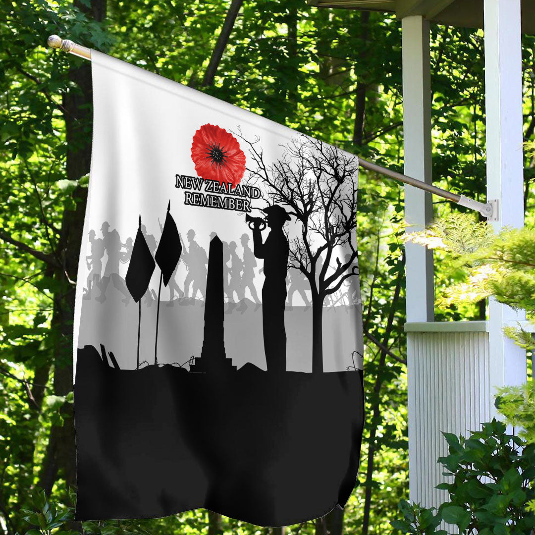 Vibe Hoodie Flag - New Zealand ANZAC Lest We Forget Remebrance Day White Flag - Vibe Hoodie Shop