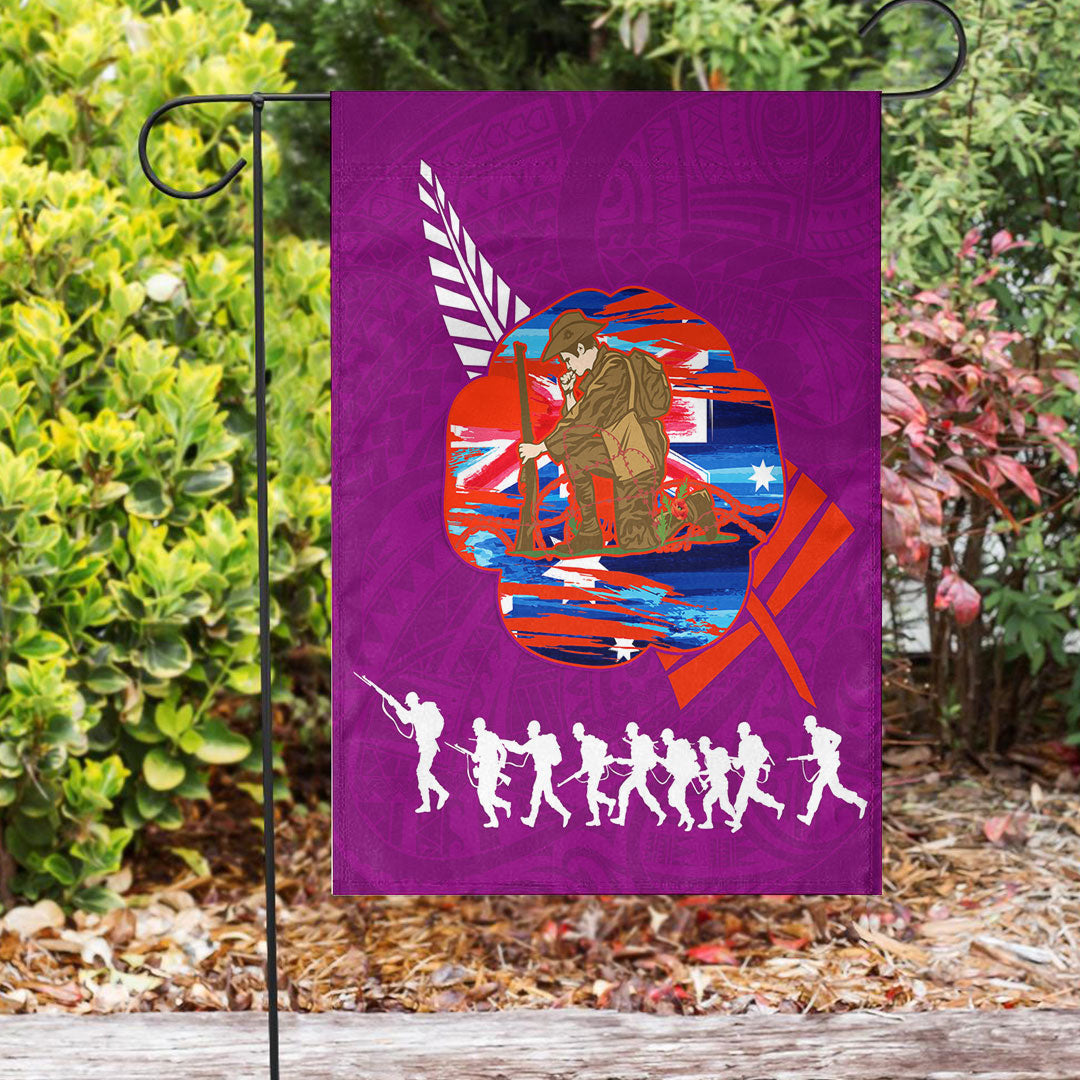 Vibe Hoodie Flag - New Zealand ANZAC Red Poopy Purple Flag - Vibe Hoodie Shop