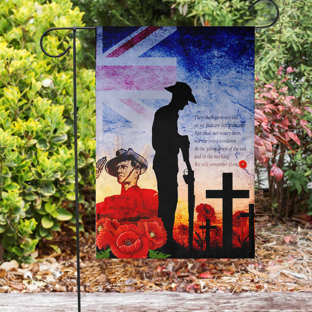 Vibe Hoodie Flag - ANZAC Day Australia Soldier We Will Rememer Them Flag - Vibe Hoodie Shop