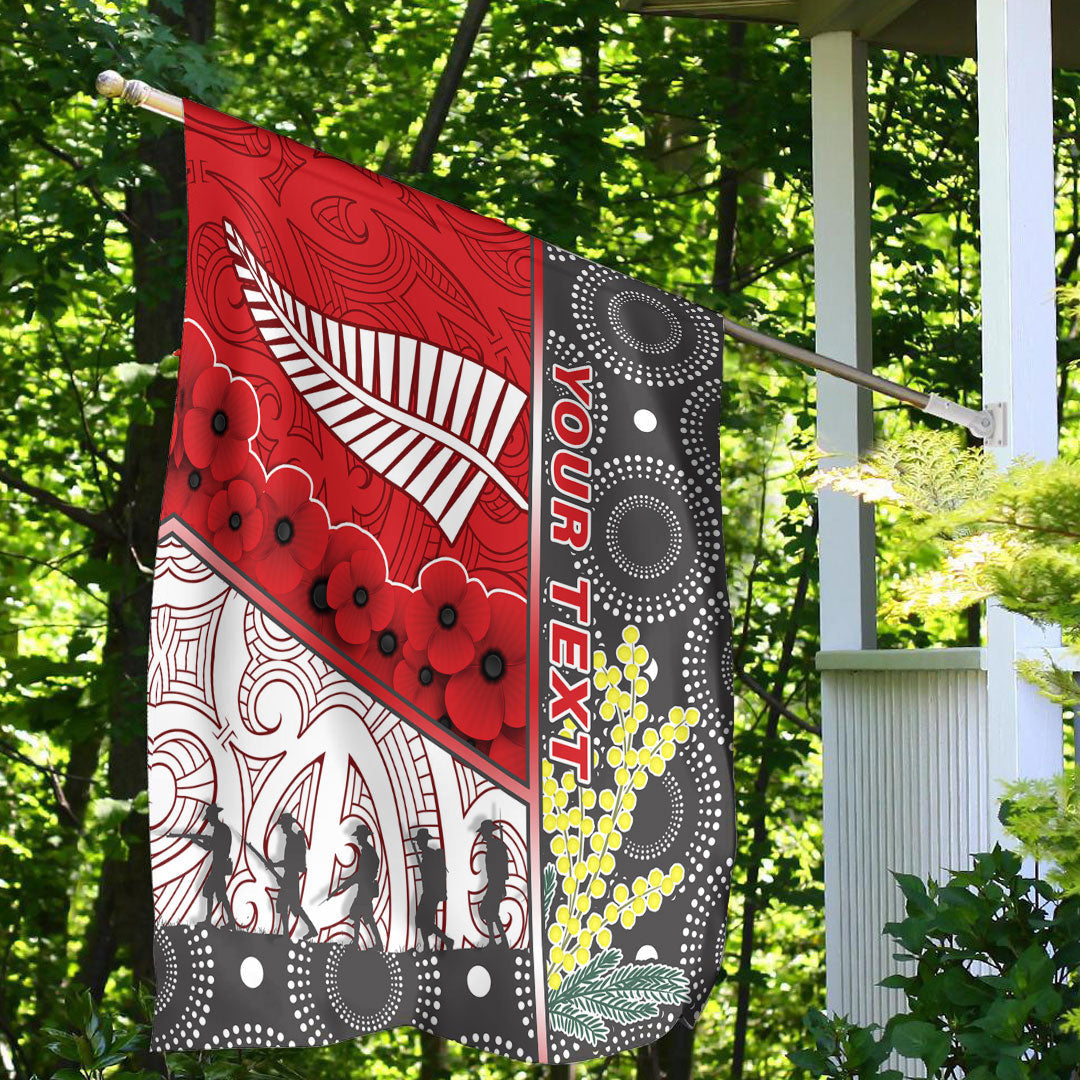 Vibe Hoodie Flag - (Custom) Australia Indigenous and New Zealand Maori ANZAC (Red) Flag - Vibe Hoodie Shop