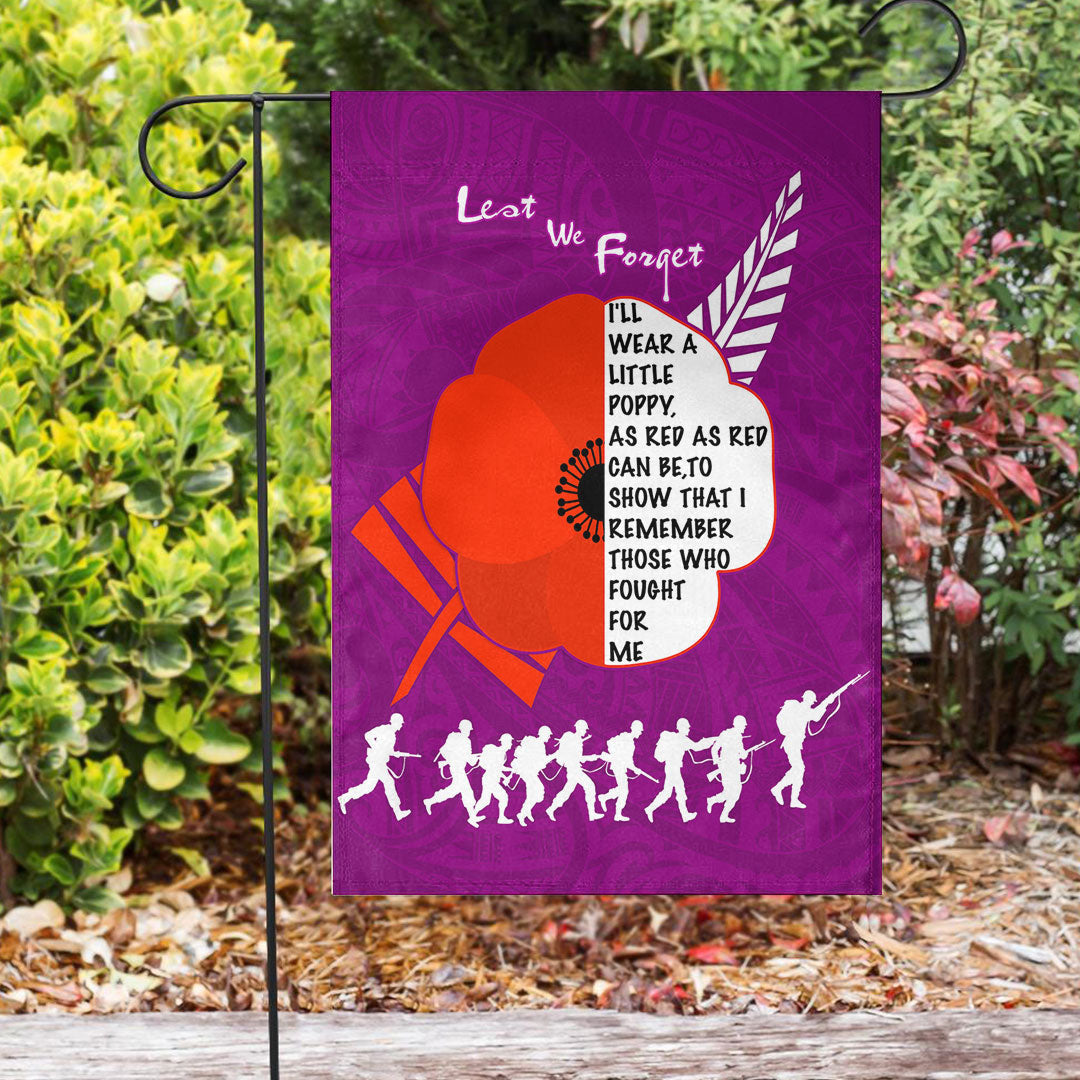 Vibe Hoodie Flag - (Custom) New Zealand ANZAC Red Poopy Purple Flag - Vibe Hoodie Shop