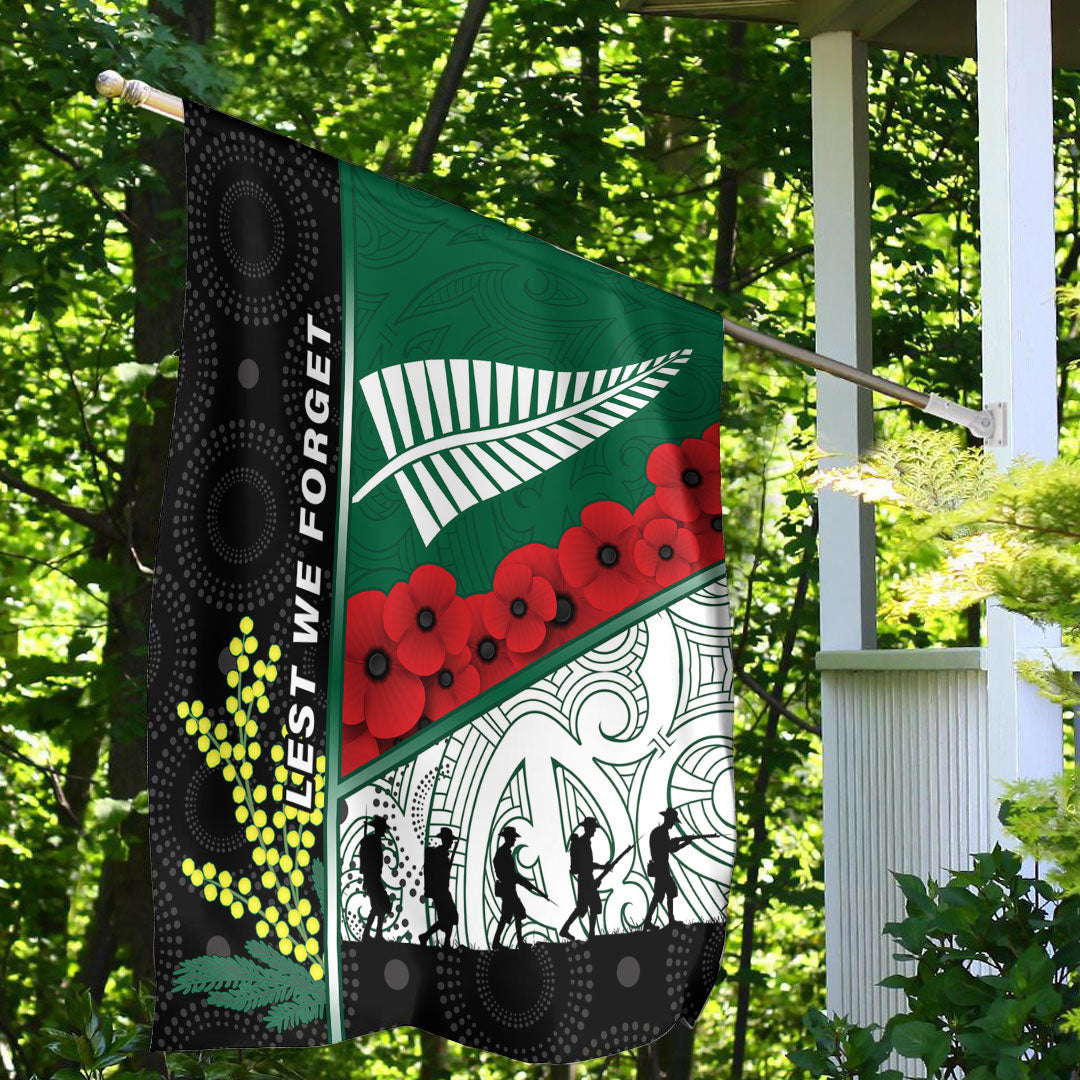 Vibe Hoodie Flag - (Custom) Australia Indigenous and New Zealand Maori ANZAC Flag - Vibe Hoodie Shop