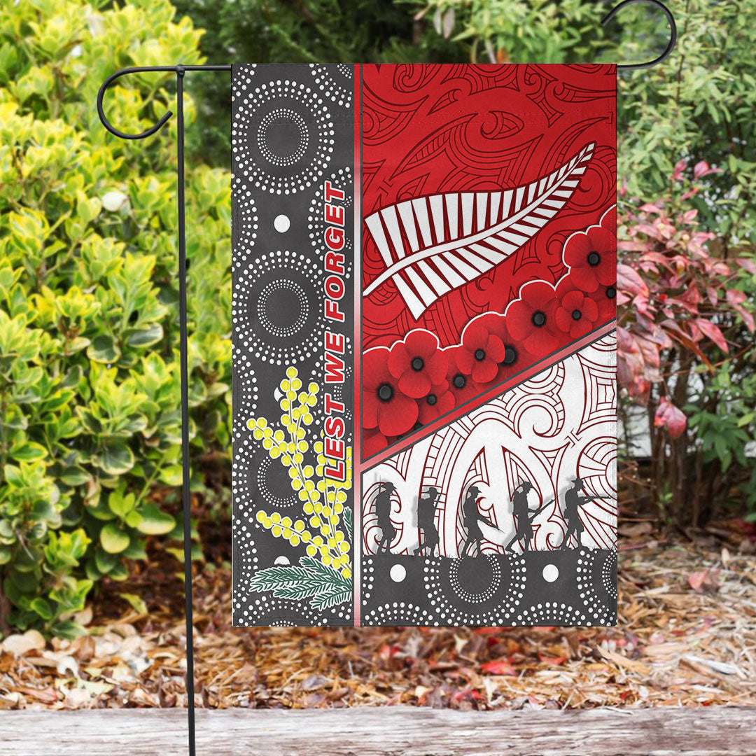 Vibe Hoodie Flag - (Custom) Australia Indigenous and New Zealand Maori ANZAC (Red) Flag - Vibe Hoodie Shop