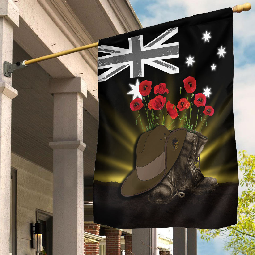 Vibe Hoodie Flag - ANZAC Day Hat and Boots Flag - Vibe Hoodie Shop