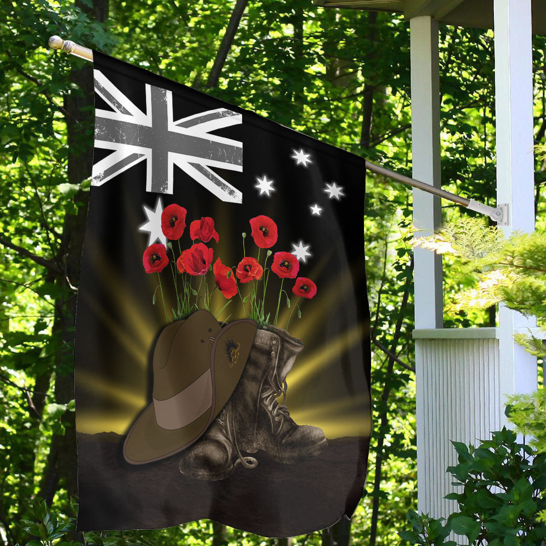 Vibe Hoodie Flag - ANZAC Day Hat and Boots Flag - Vibe Hoodie Shop