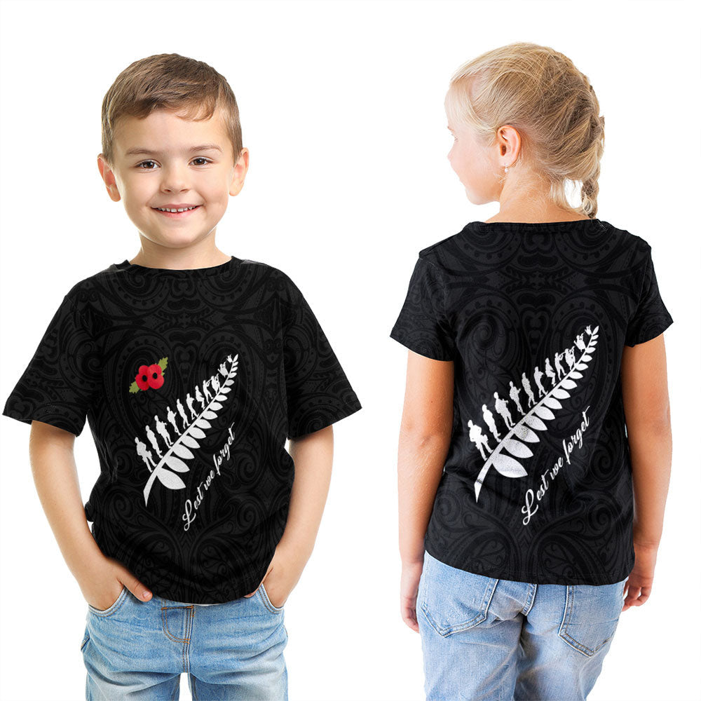 Vibe Hoodie Clothing - ANZAC Fern Lest We Forget T shirt - Vibe Hoodie Shop