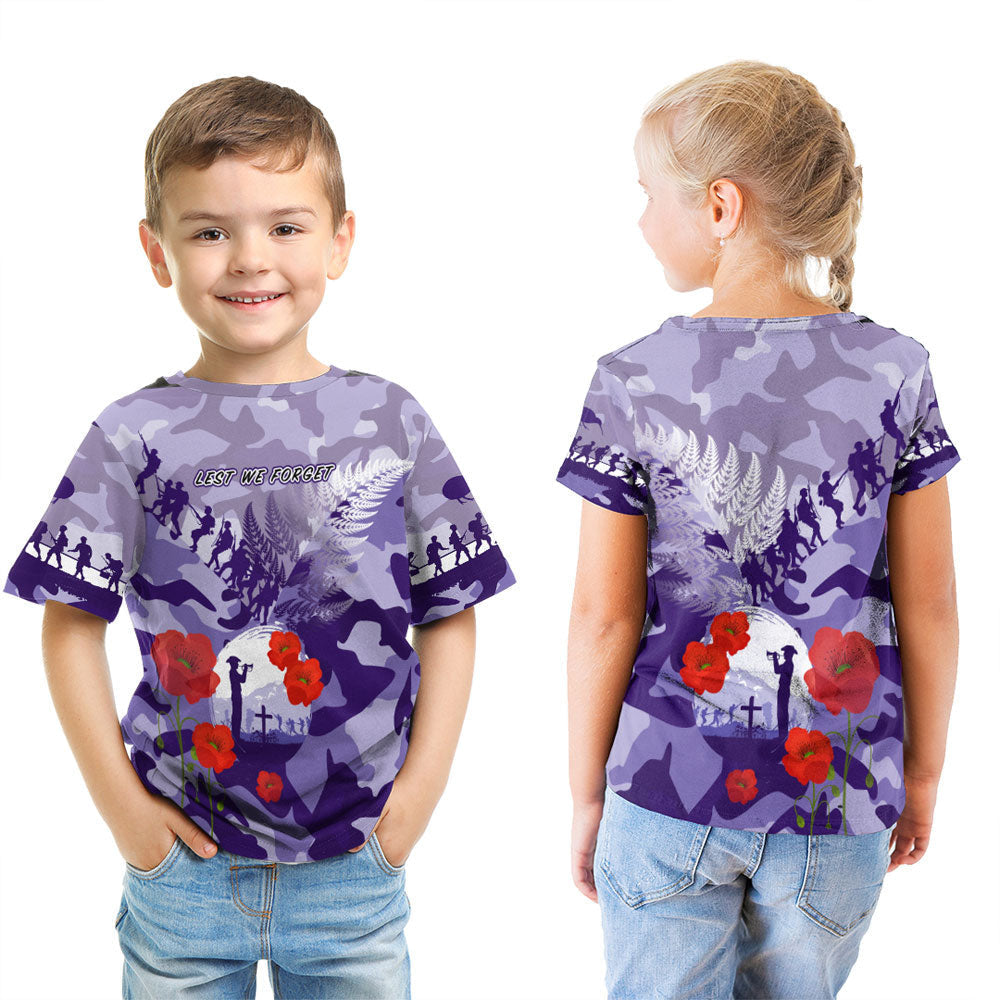 Vibe Hoodie Clothing - New Zealand ANZAC Fern And Camouflage T shirt - Vibe Hoodie Shop