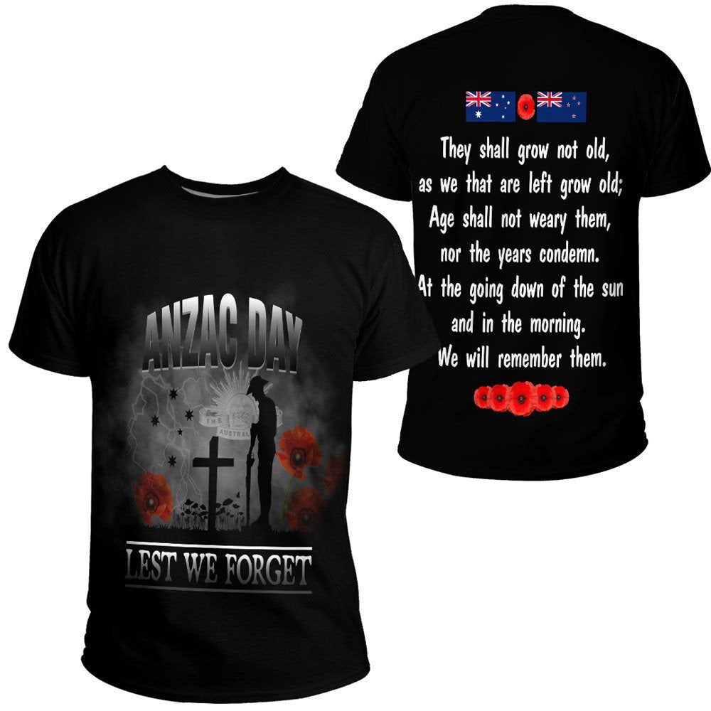 Vibe Hoodie Clothing - ANZAC Day Remember Australia and New Zealand T shirt - Vibe Hoodie Shop