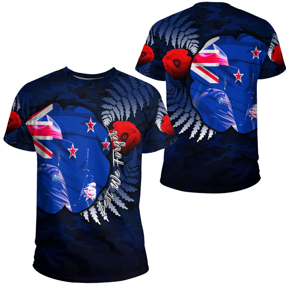 Vibe Hoodie Clothing - New Zealand ANZAC Day Poppy T shirt - Vibe Hoodie Shop