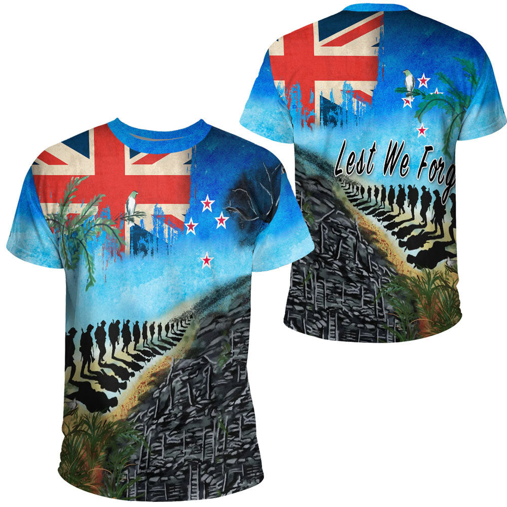 Vibe Hoodie Clothing - New Zealand ANZAC Day Lest We Forget T shirt - Vibe Hoodie Shop