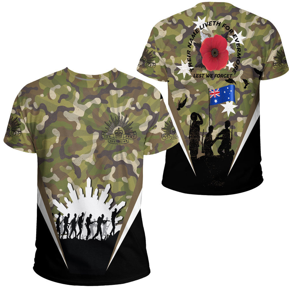 Vibe Hoodie Clothing - ANZAC Day Their Name Liveth For Evermore T shirt - Vibe Hoodie Shop