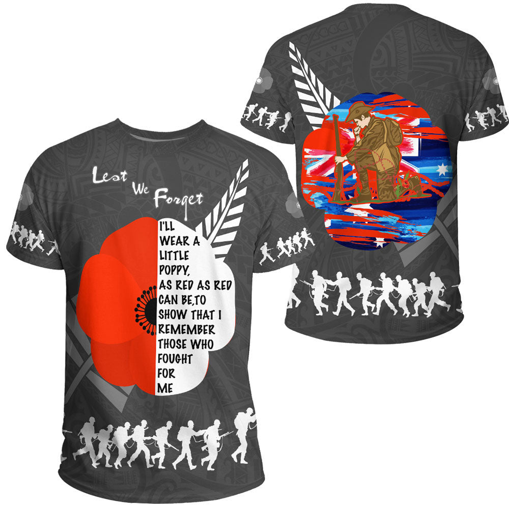 Vibe Hoodie Clothing - New Zealand ANZAC Red Poopy T shirt - Vibe Hoodie Shop