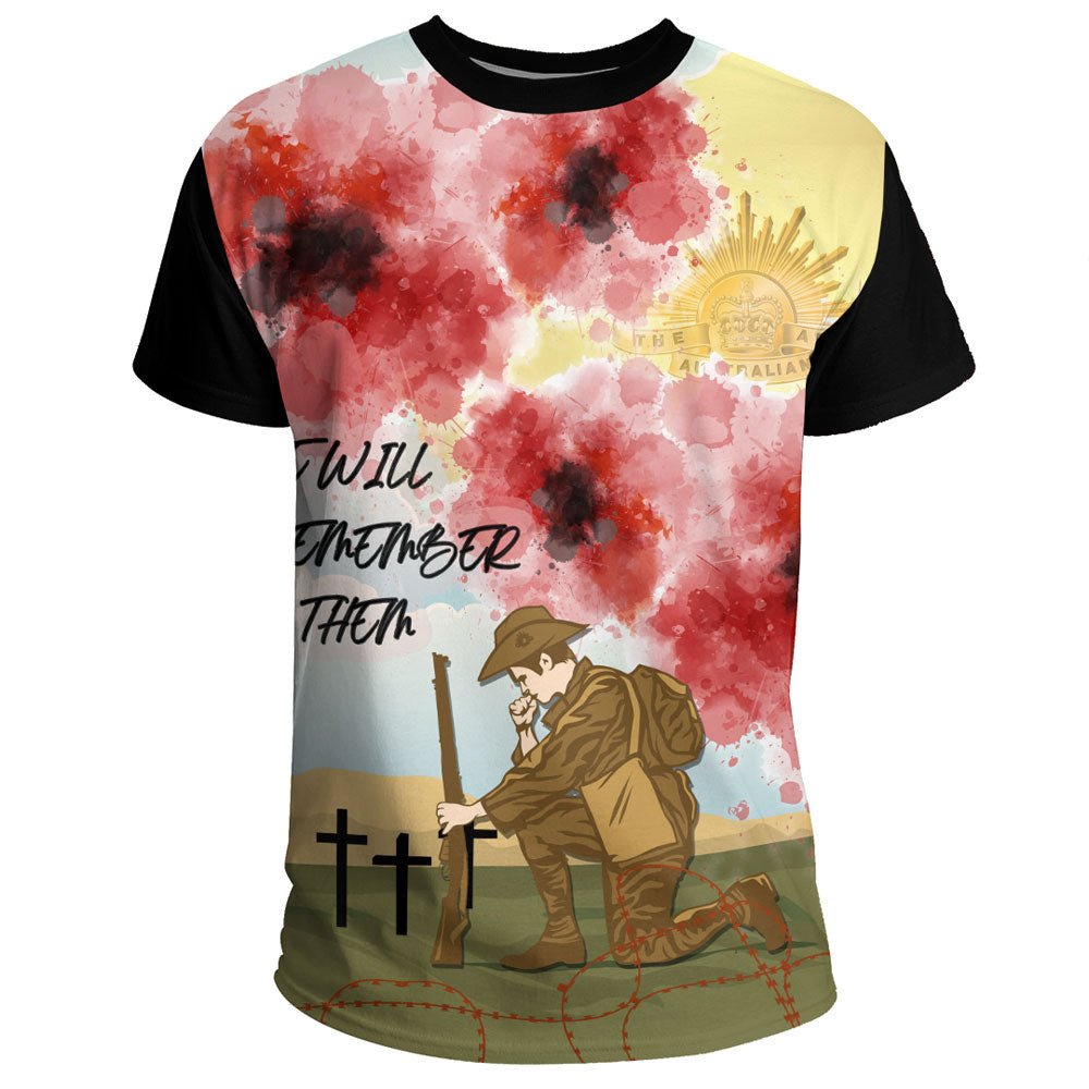 Vibe Hoodie Clothing - ANZAC We Will Remember Them T shirt - Vibe Hoodie Shop