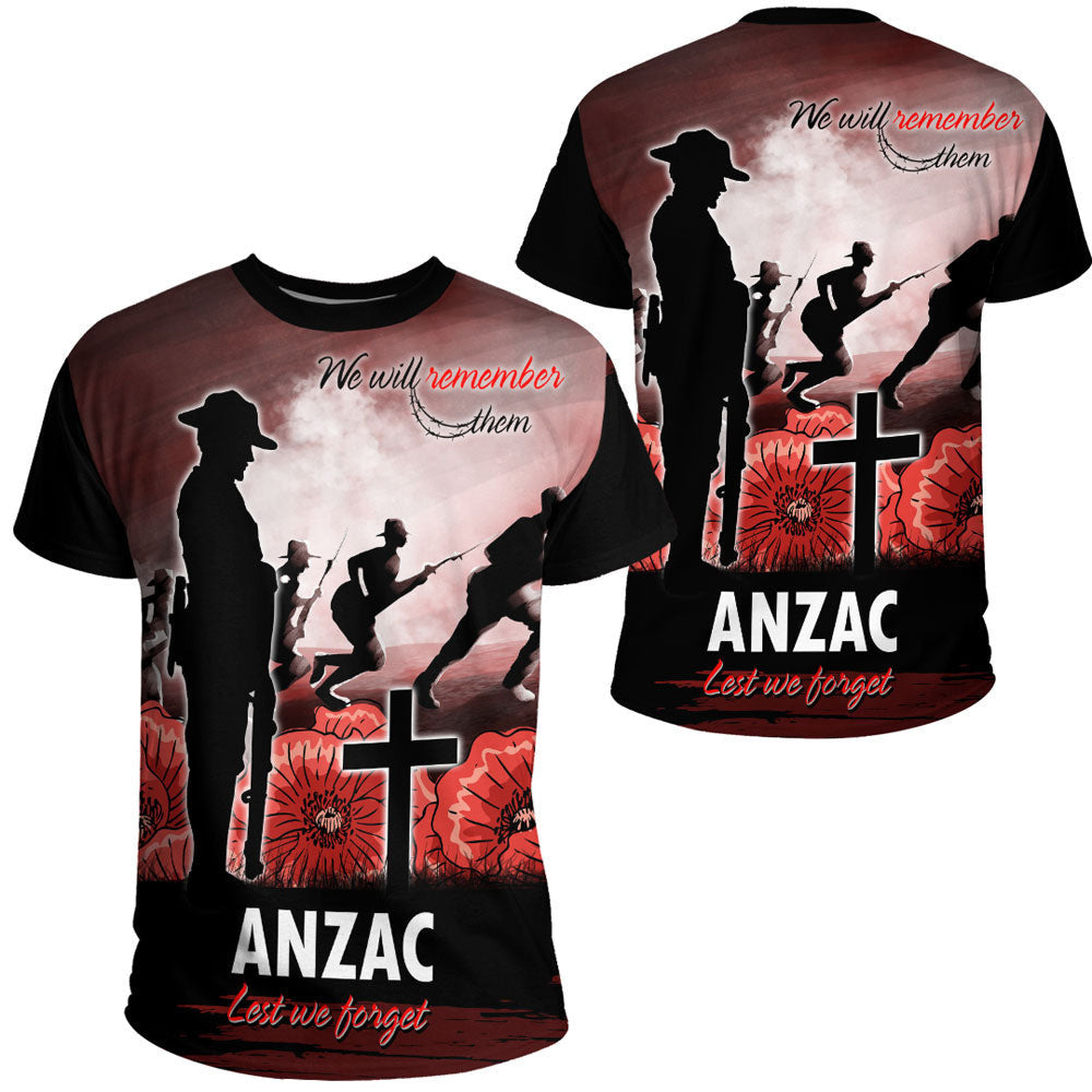 Vibe Hoodie Clothing - ANZAC Day We Will Remember Them Special Version T shirt - Vibe Hoodie Shop