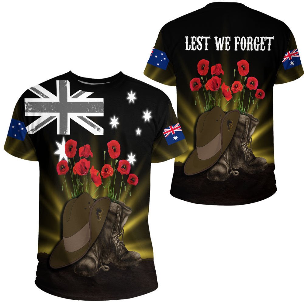 Vibe Hoodie Clothing - ANZAC Day Hat and Boots T shirt - Vibe Hoodie Shop