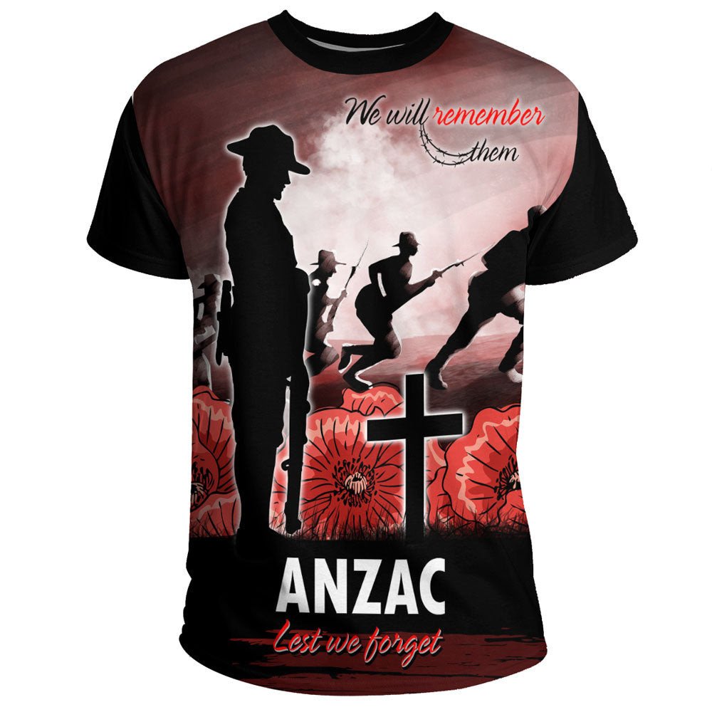 Vibe Hoodie Clothing - ANZAC Day We Will Remember Them Special Version T shirt - Vibe Hoodie Shop