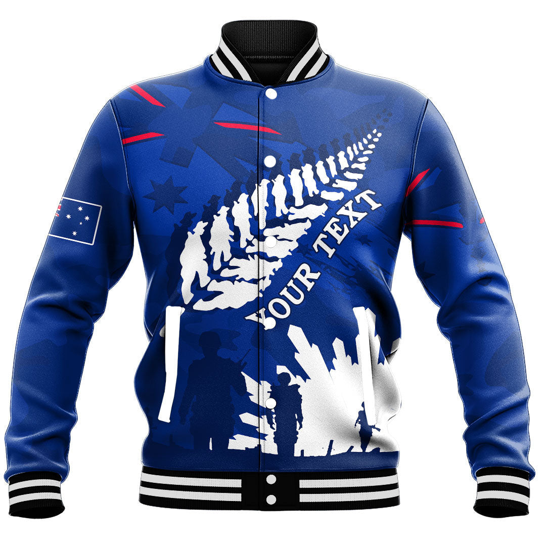 Vibe Hoodie Clothing - (Custom) Australia ANZAC Camouflage Mix Fern Baseball Jacket - Vibe Hoodie Shop