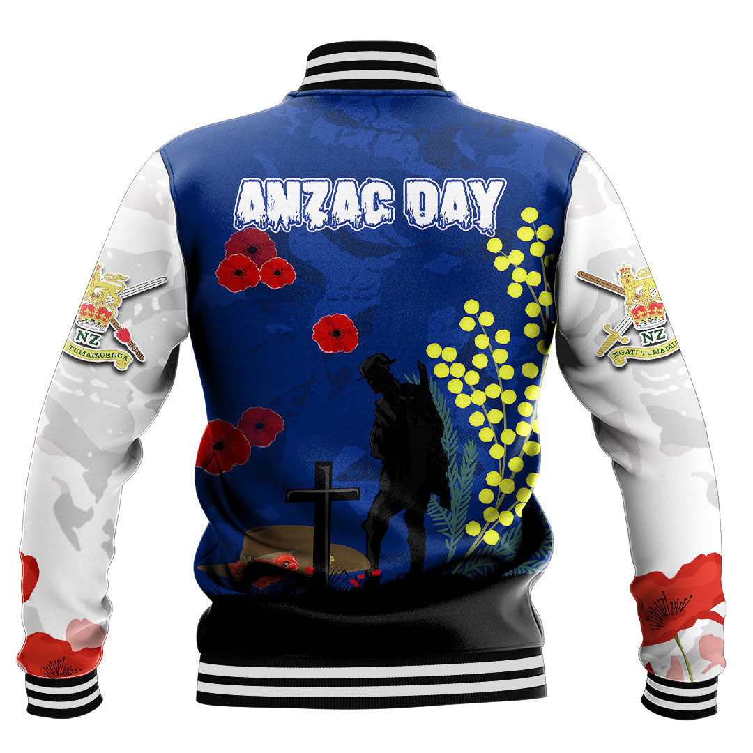 Vibe Hoodie Clothing - Australia ANZAC Lest We Forget 2022 Baseball Jacket - Vibe Hoodie Shop