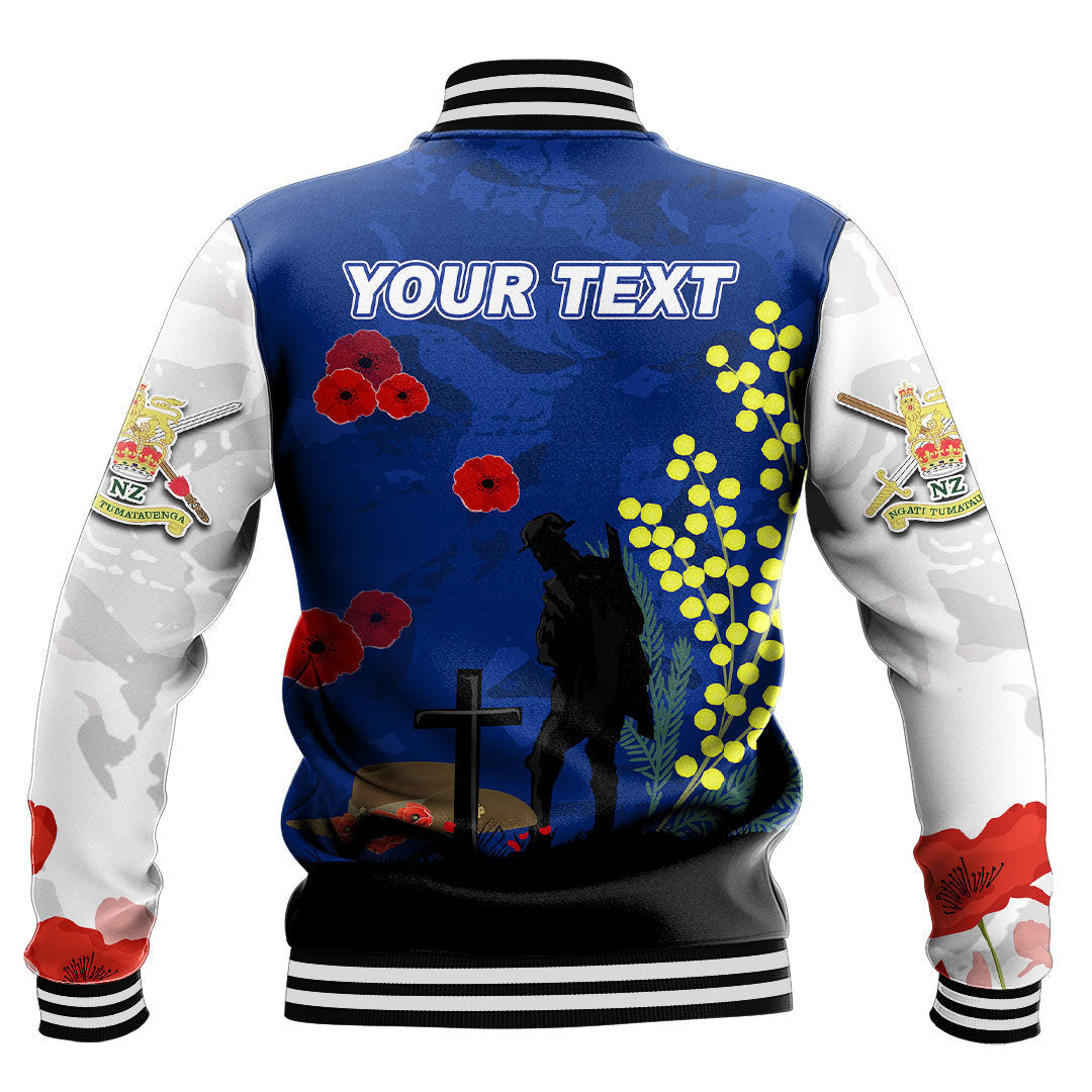 Vibe Hoodie Clothing - (Custom) Australia ANZAC Lest We Forget 2022 Baseball Jacket - Vibe Hoodie Shop