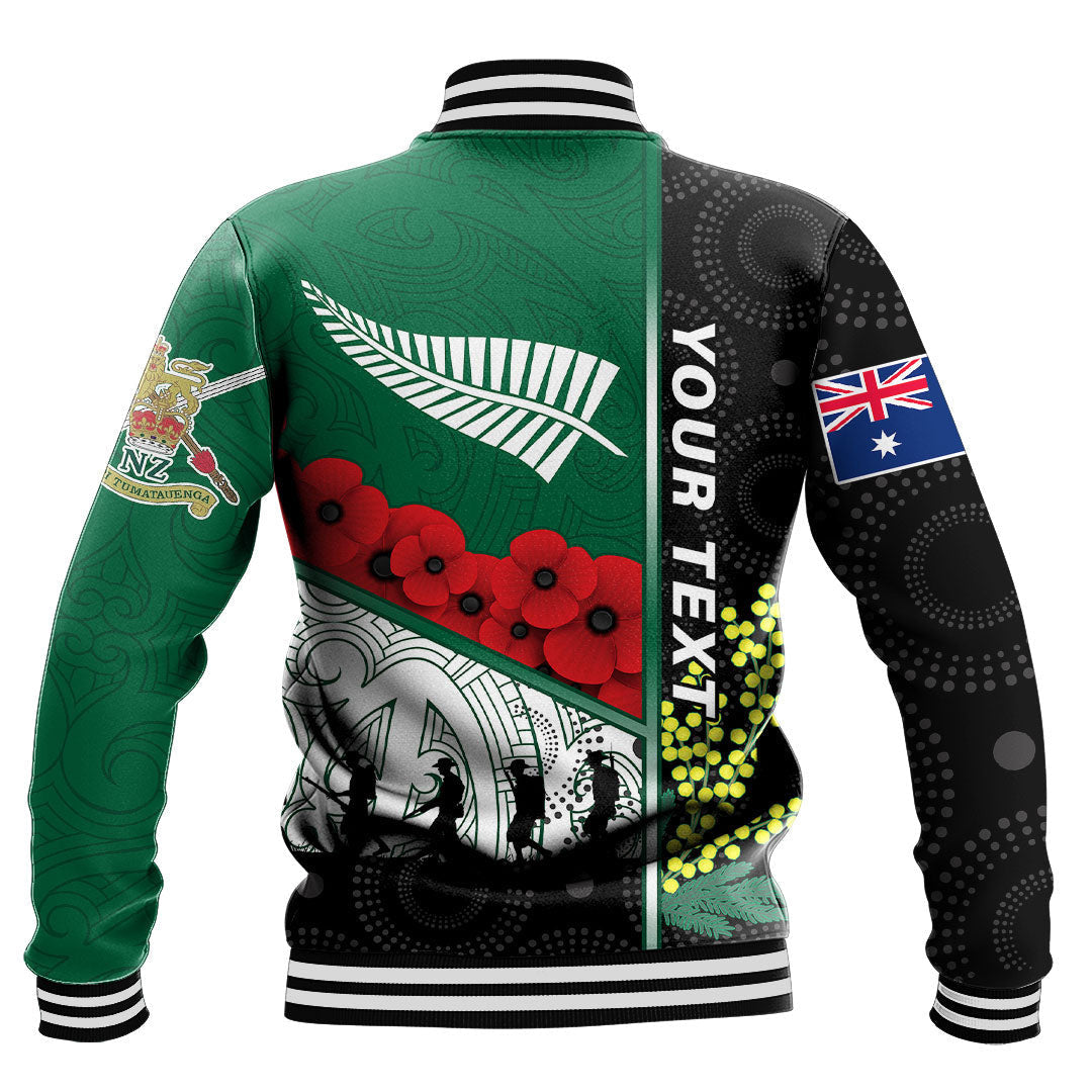 Vibe Hoodie Clothing - (Custom) Australia Indigenous and New Zealand Maori ANZAC Baseball Jacket - Vibe Hoodie Shop