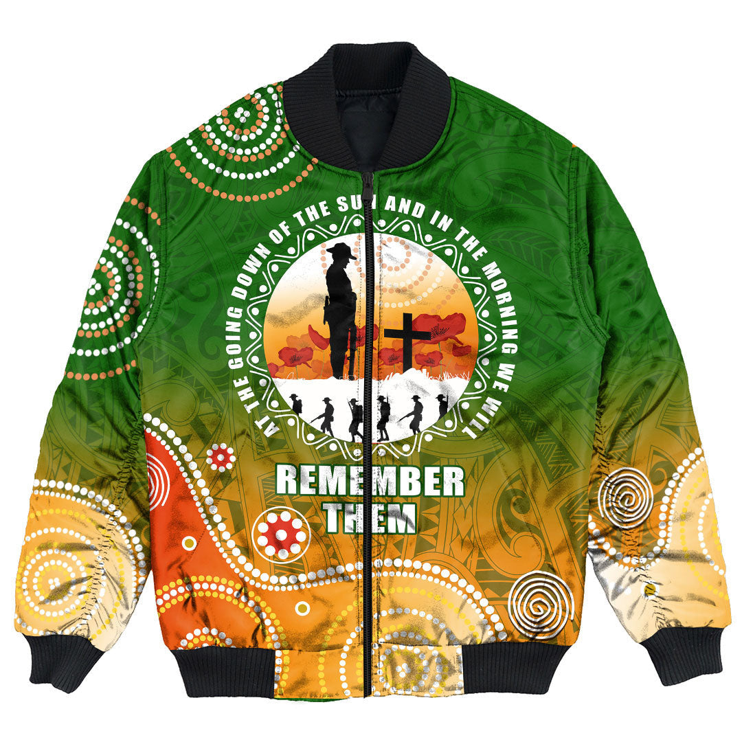 Vibe Hoodie Clothing - (Custom) ANZAC New Zealand Maori - Australia Indigenous Bomber Jacket - Vibe Hoodie Shop