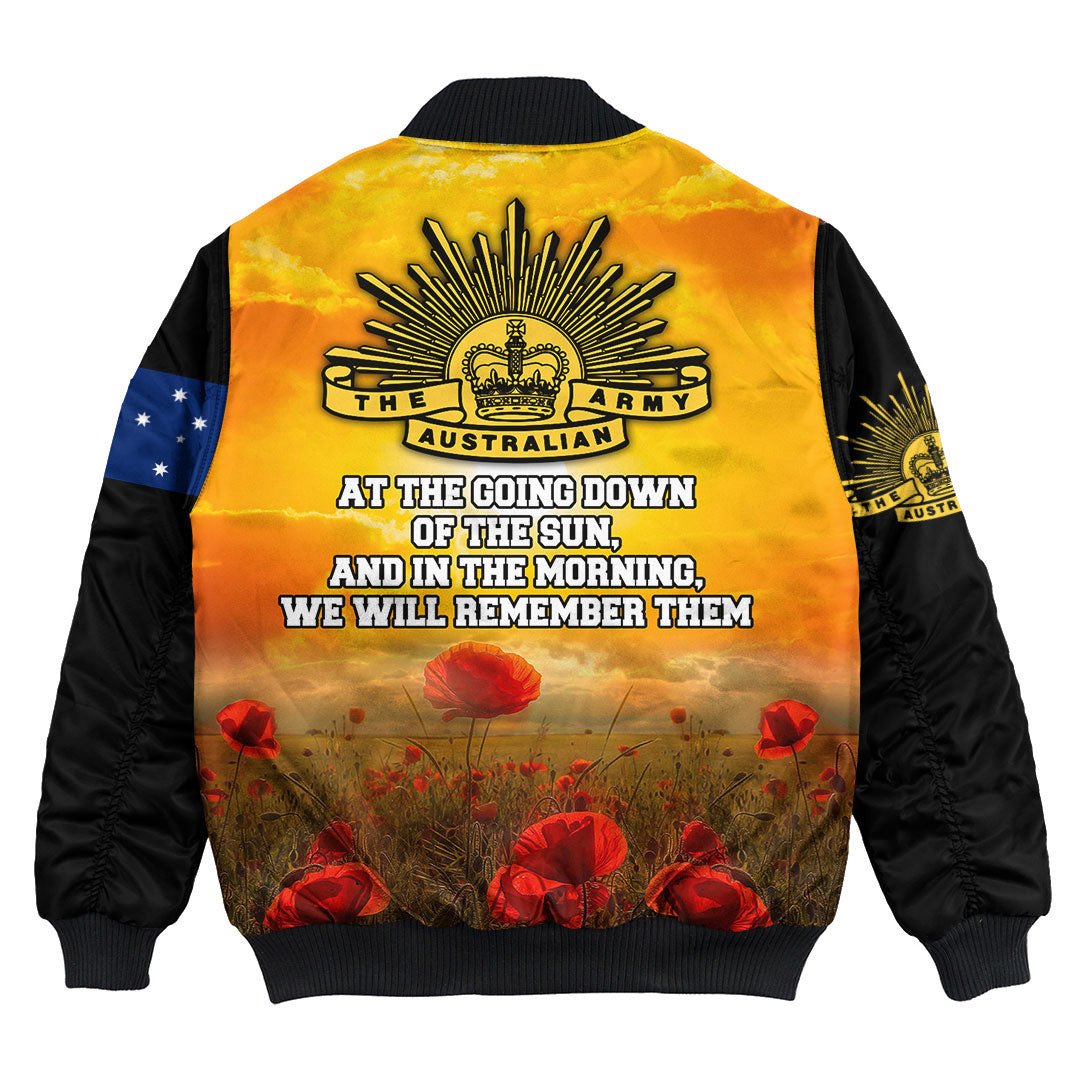 Vibe Hoodie Clothing - Australia Standing Guard ANZAC Day Bomber Jacket - Vibe Hoodie Shop