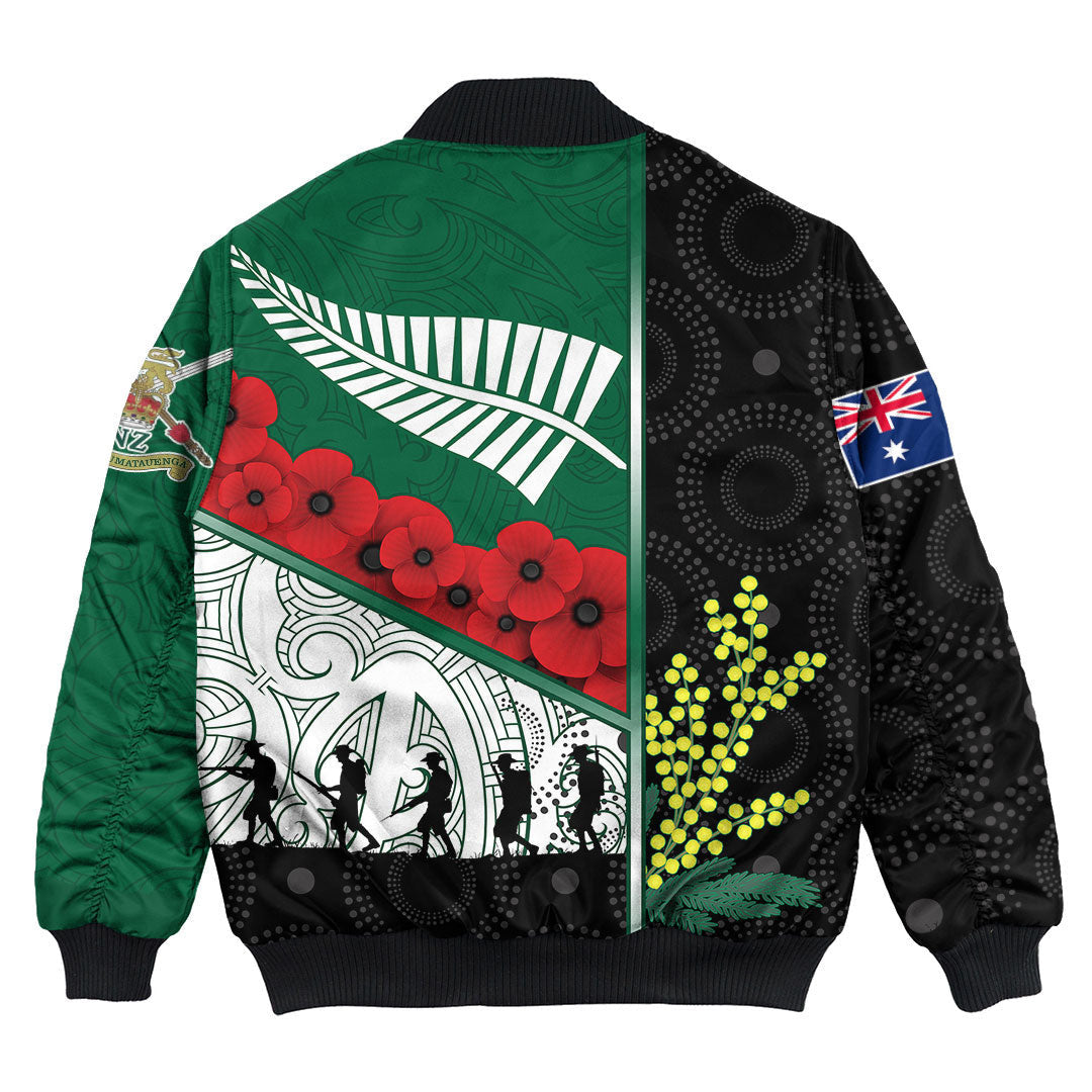 Vibe Hoodie Clothing - Australia Indigenous and New Zealand Maori ANZAC Bomber Jacket - Vibe Hoodie Shop