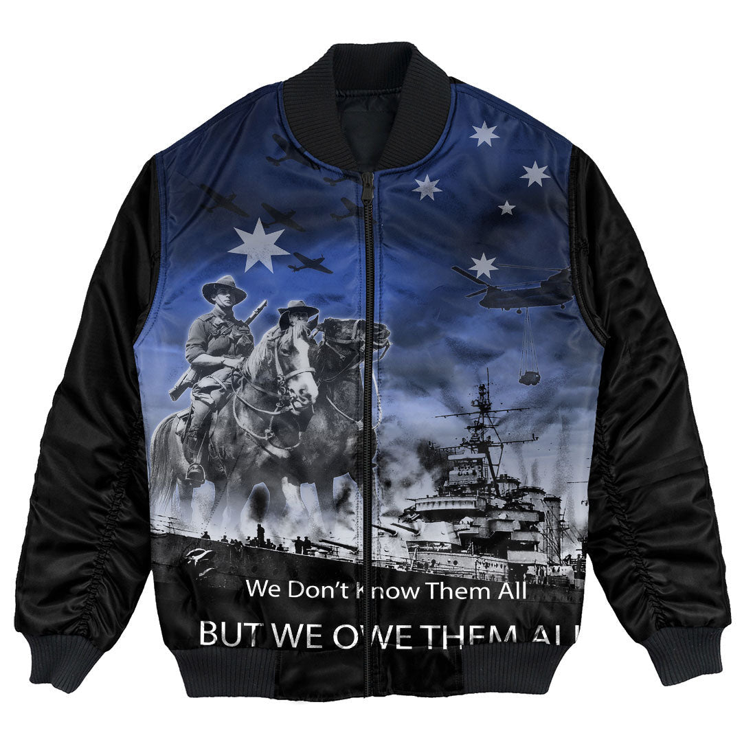 Vibe Hoodie Clothing - ANZAC Day Australia Light Horse Bomber Jacket - Vibe Hoodie Shop