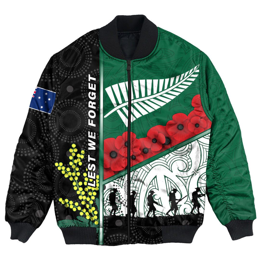 Vibe Hoodie Clothing - Australia Indigenous and New Zealand Maori ANZAC Bomber Jacket - Vibe Hoodie Shop