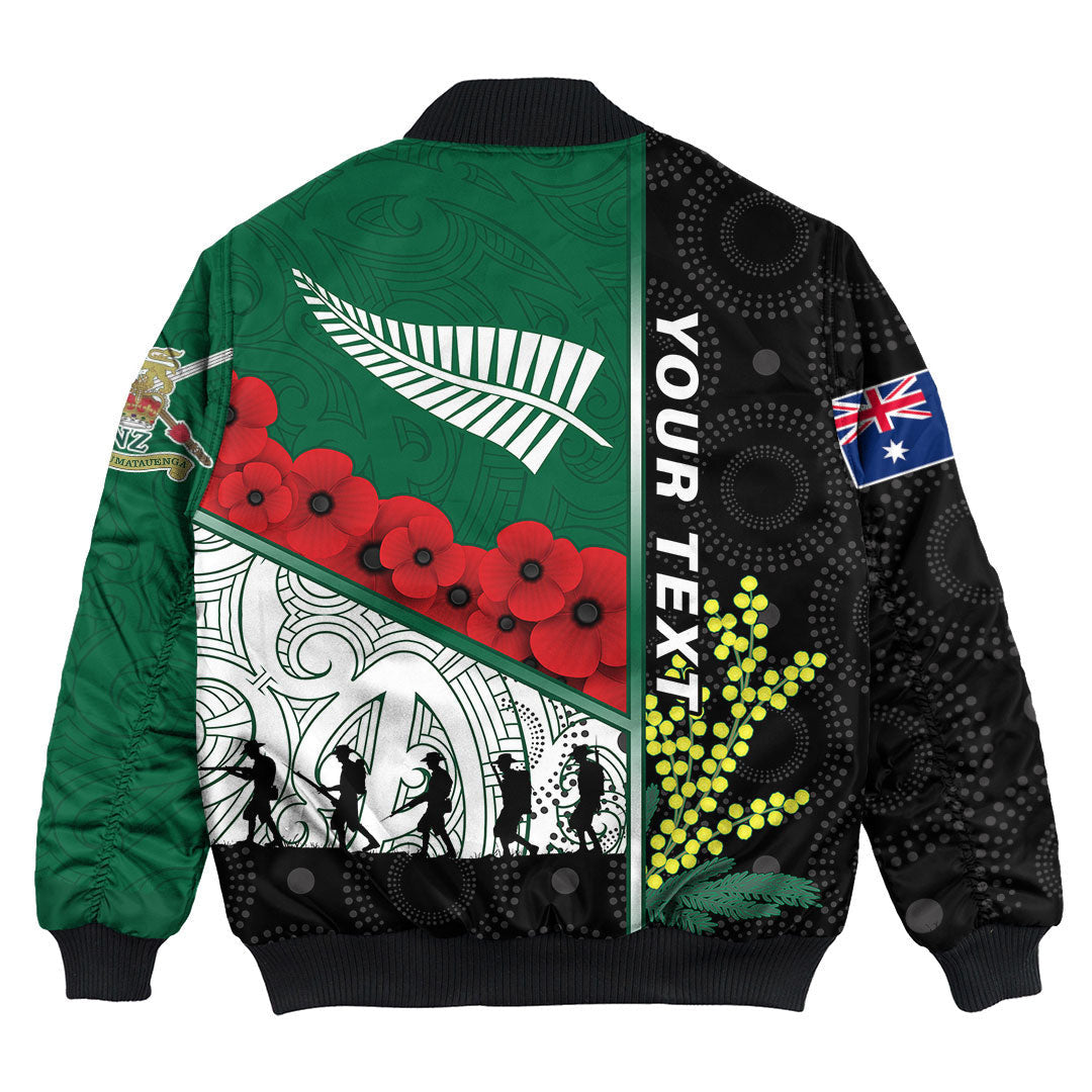 Vibe Hoodie Clothing - (Custom) Australia Indigenous and New Zealand Maori ANZAC Bomber Jacket - Vibe Hoodie Shop